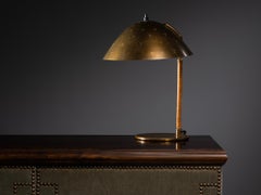 Paavo Tynell for Taito Oy '9209' Table Lamp in Brass and Cane