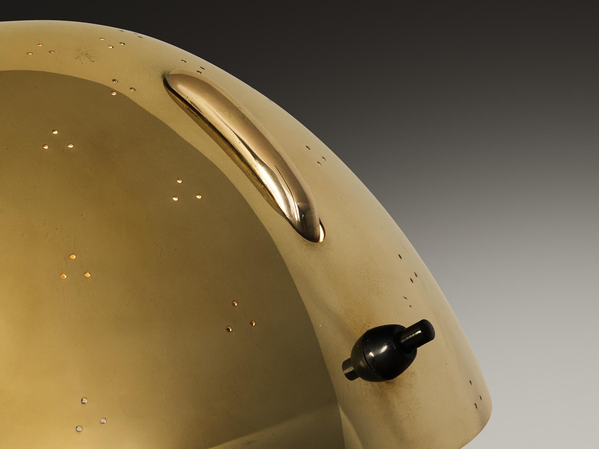 Paavo Tynell for Taito Oy '9209' Table Lamps in Brass and Cane In Good Condition For Sale In Waalwijk, NL