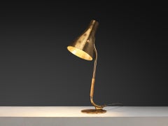 Paavo Tynell for Taito Oy '9212B' Table Lamp in Brass and Leather