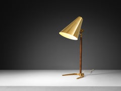 Paavo Tynell for Taito Oy '9225' Table Lamp in Brass and Leather