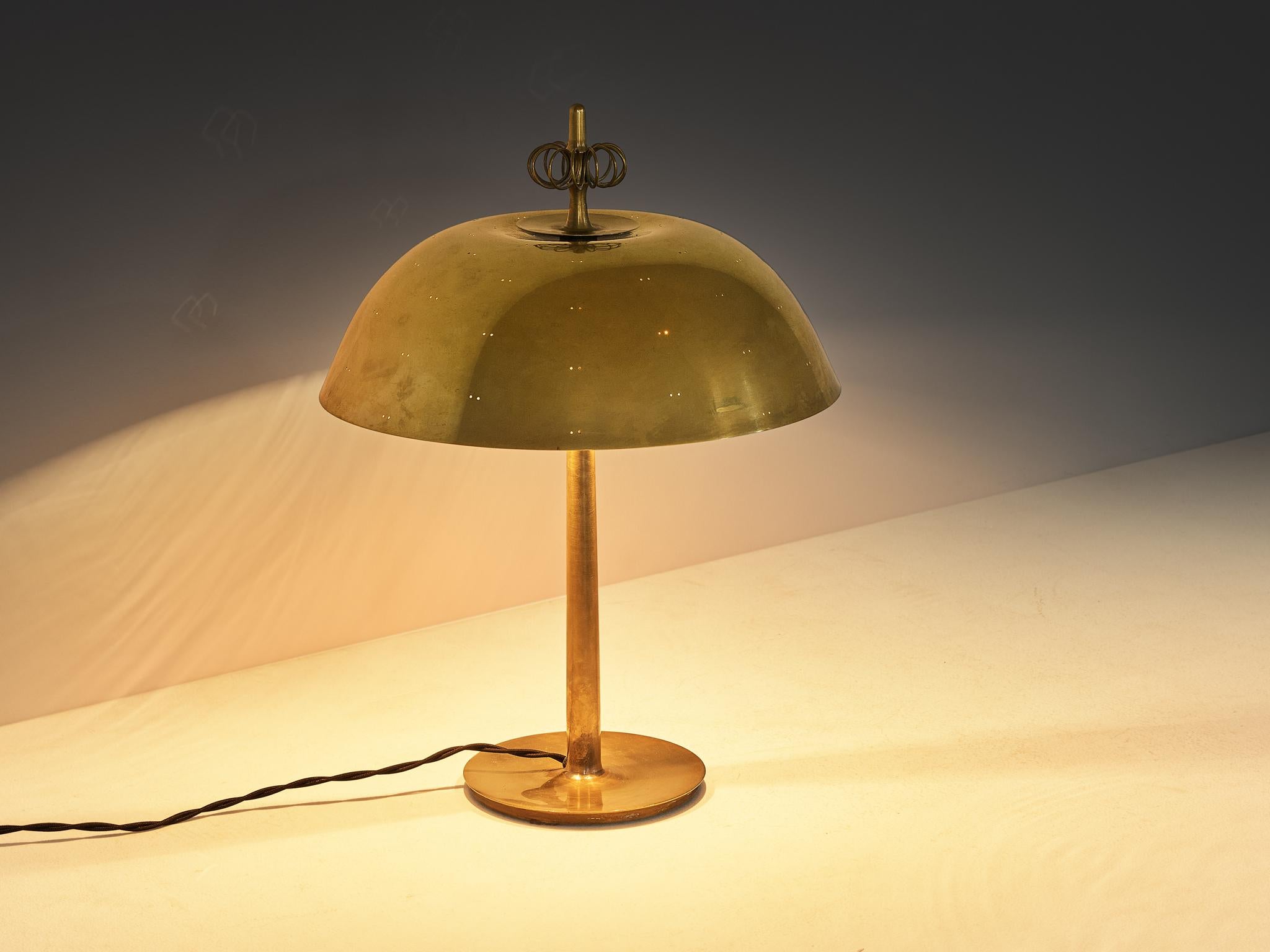 Mid-Century Modern Paavo Tynell for Taito Oy Table Lamp ‘9211’ in Brass  For Sale