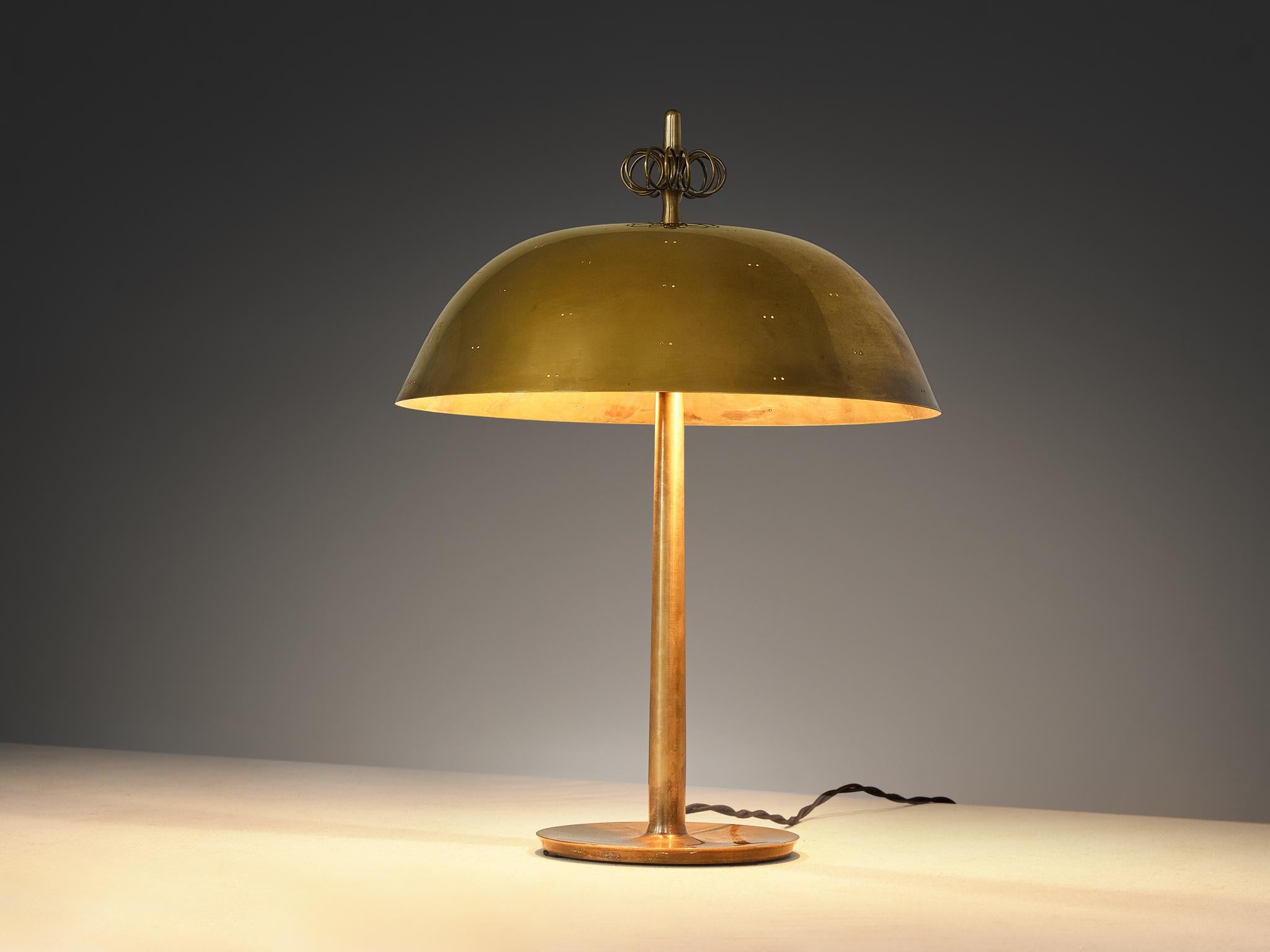 Mid-20th Century Paavo Tynell for Taito Oy Table Lamp ‘9211’ in Brass  For Sale