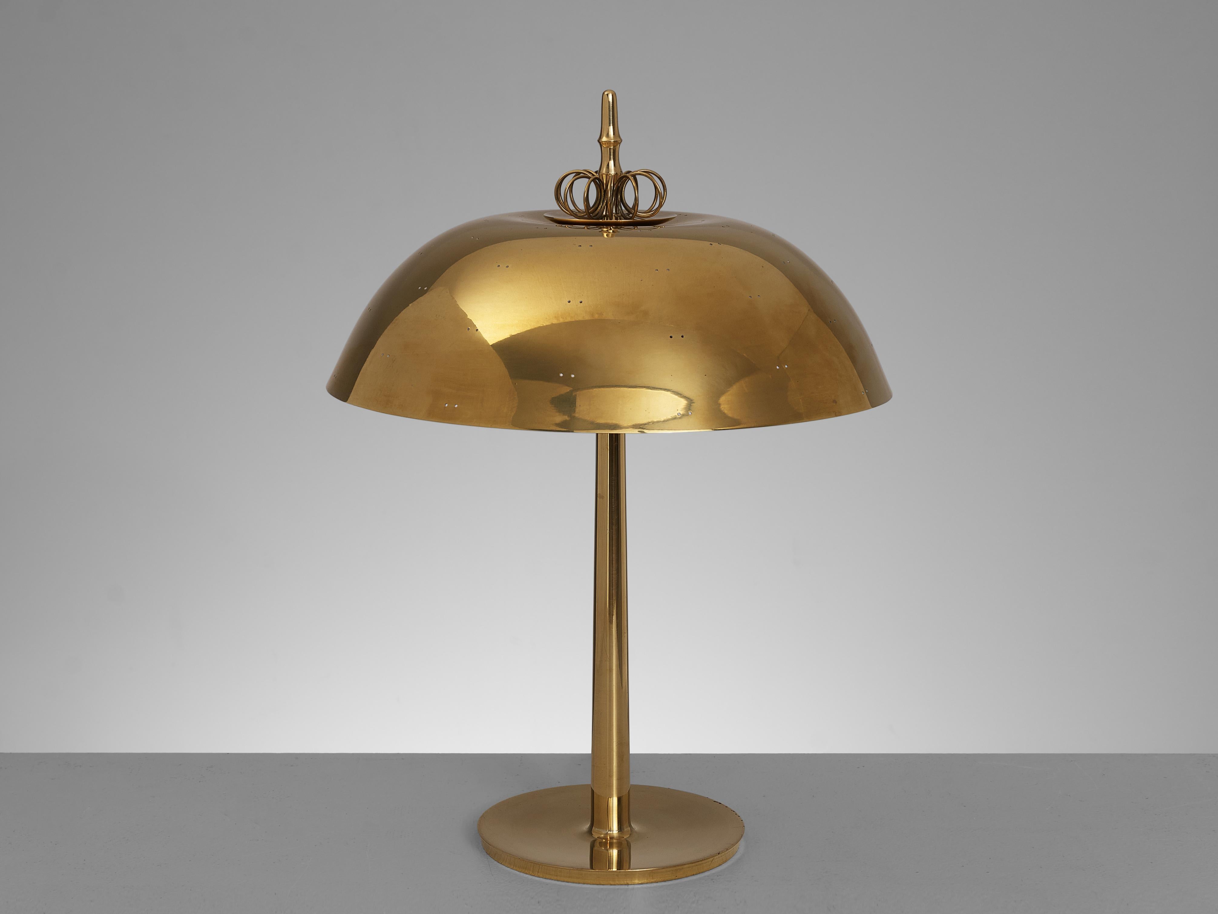 Paavo Tynell for Taito Oy Table Lamp in Brass In Good Condition In Waalwijk, NL