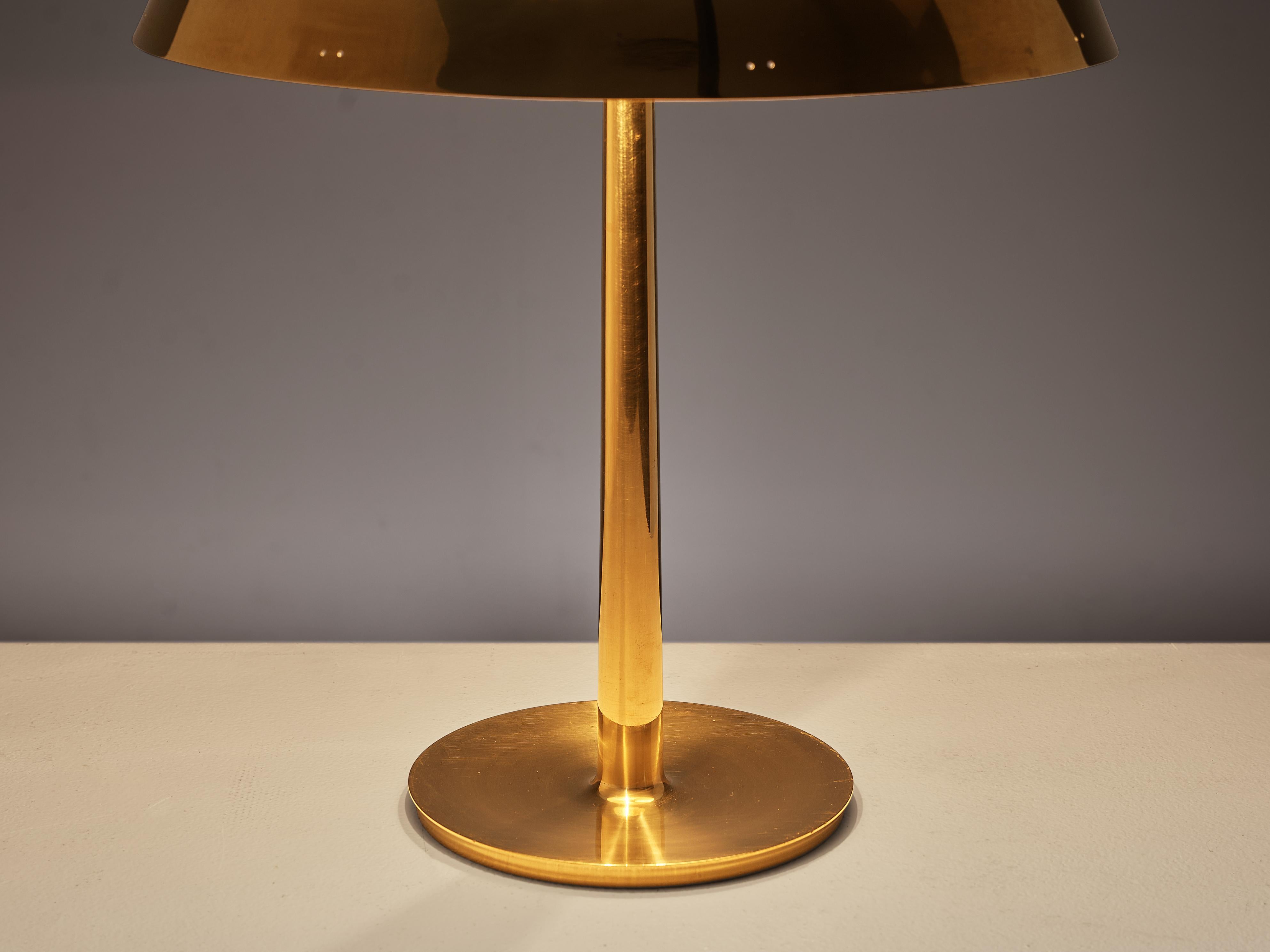 Mid-20th Century Paavo Tynell for Taito Oy Table Lamp in Brass