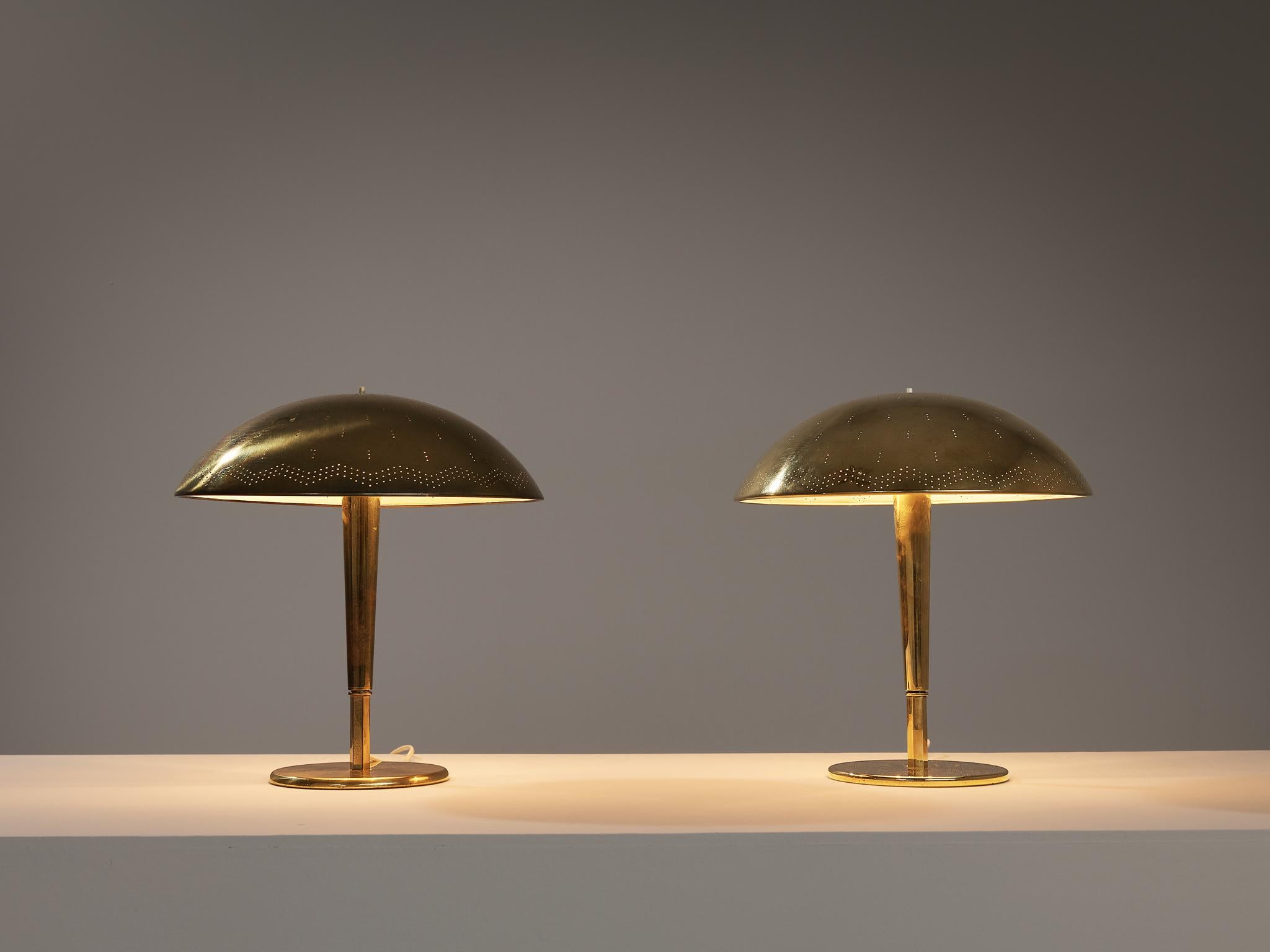 Paavo Tynell for Taito Oy Table Lamps ‘5061’ in Brass In Good Condition In Waalwijk, NL