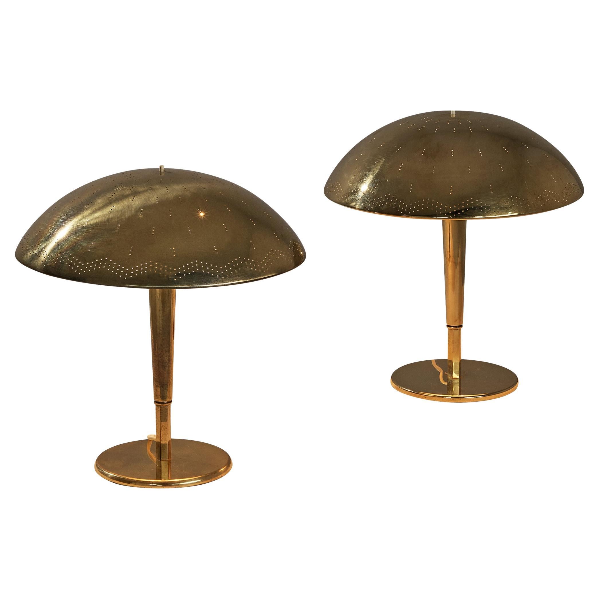 Paavo Tynell for Taito Oy Table Lamps �‘5061’ in Brass