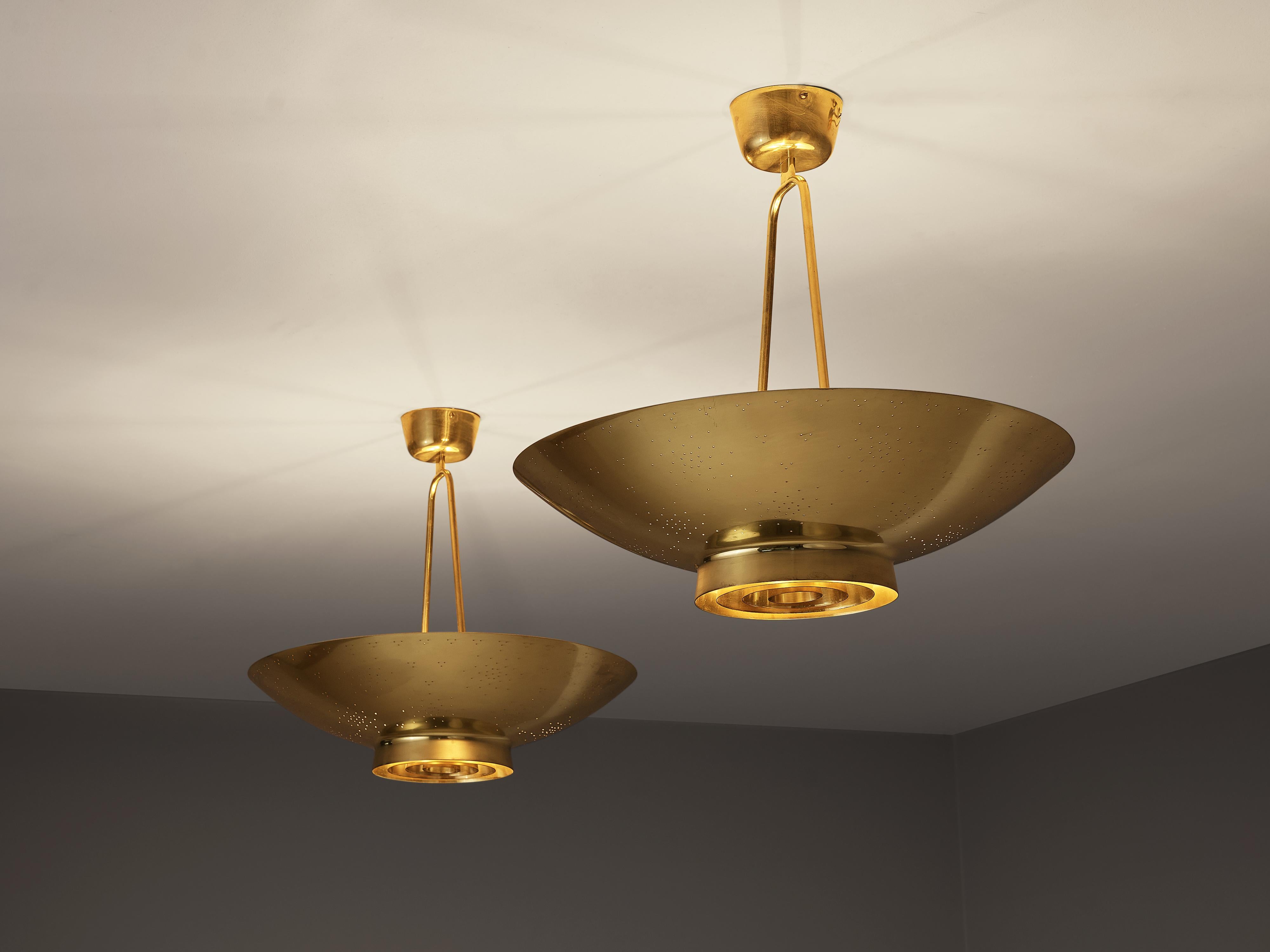 Mid-20th Century Paavo Tynell for Taito Pendant Lamp Model ‘9060’ in Brass