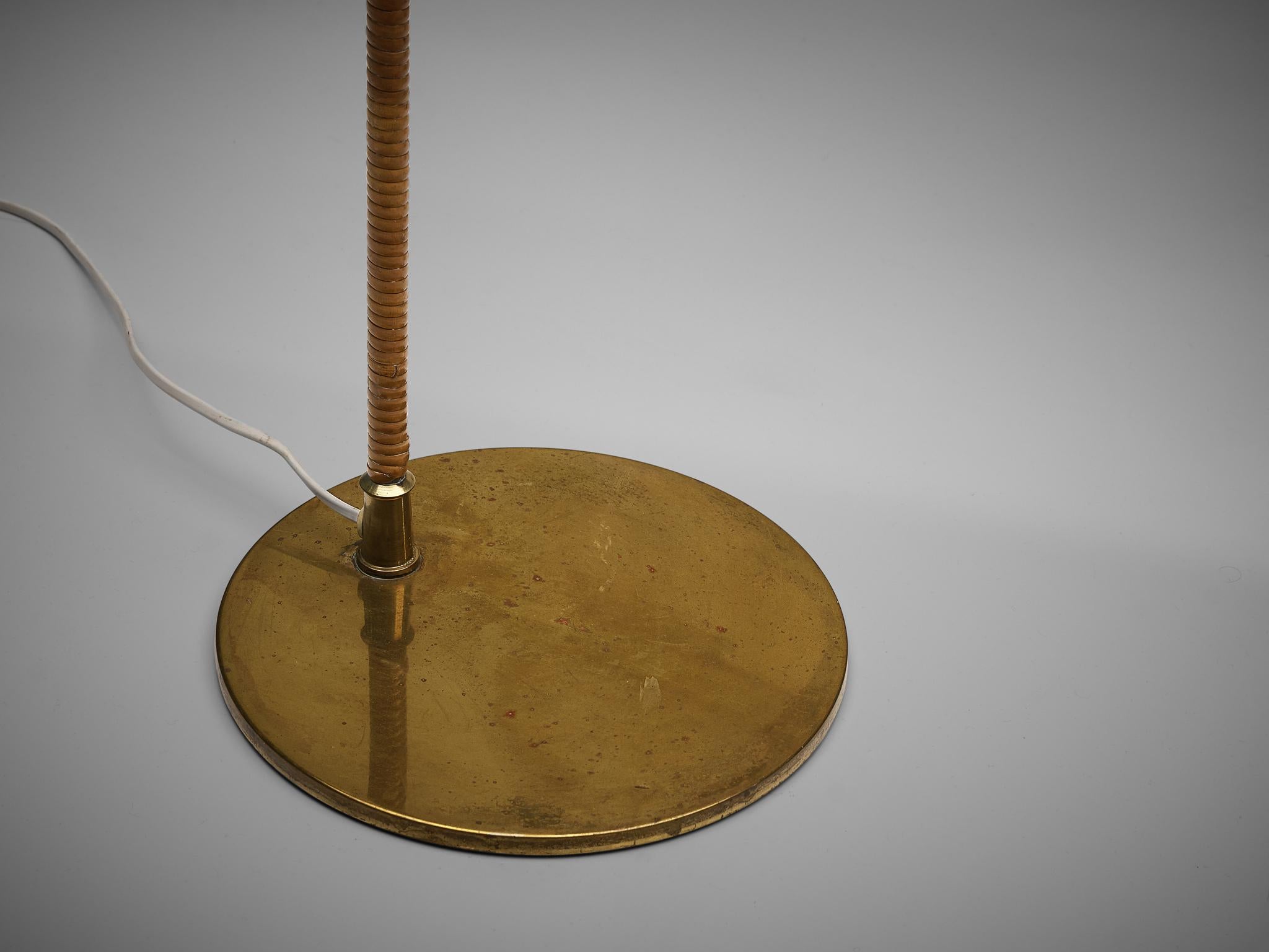 Paavo Tynell for Taito Rare Floor Lamp in Brass In Good Condition In Waalwijk, NL