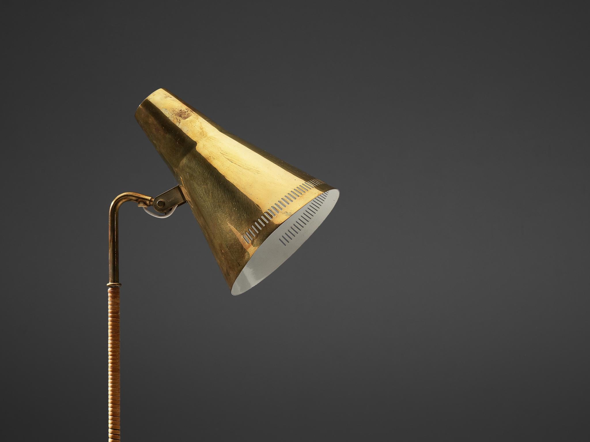 Paavo Tynell for Taito Rare Floor Lamp in Brass 1