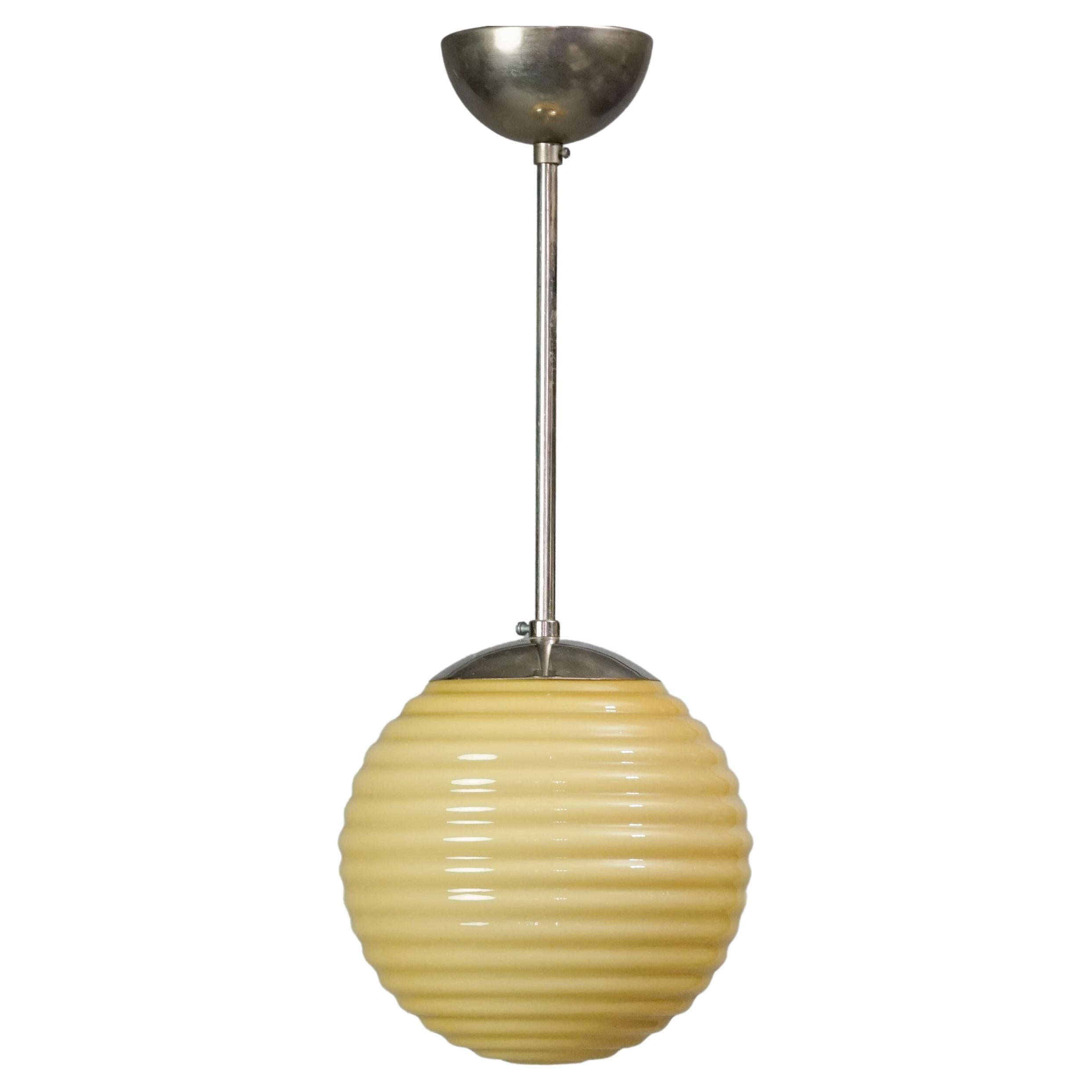 Paavo Tynell Glass Pendant Manufactured by Taito Oy, 1930s