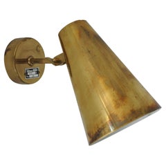 Paavo Tynell & Lampe murale Idman en laiton:: Finlande 1950s
