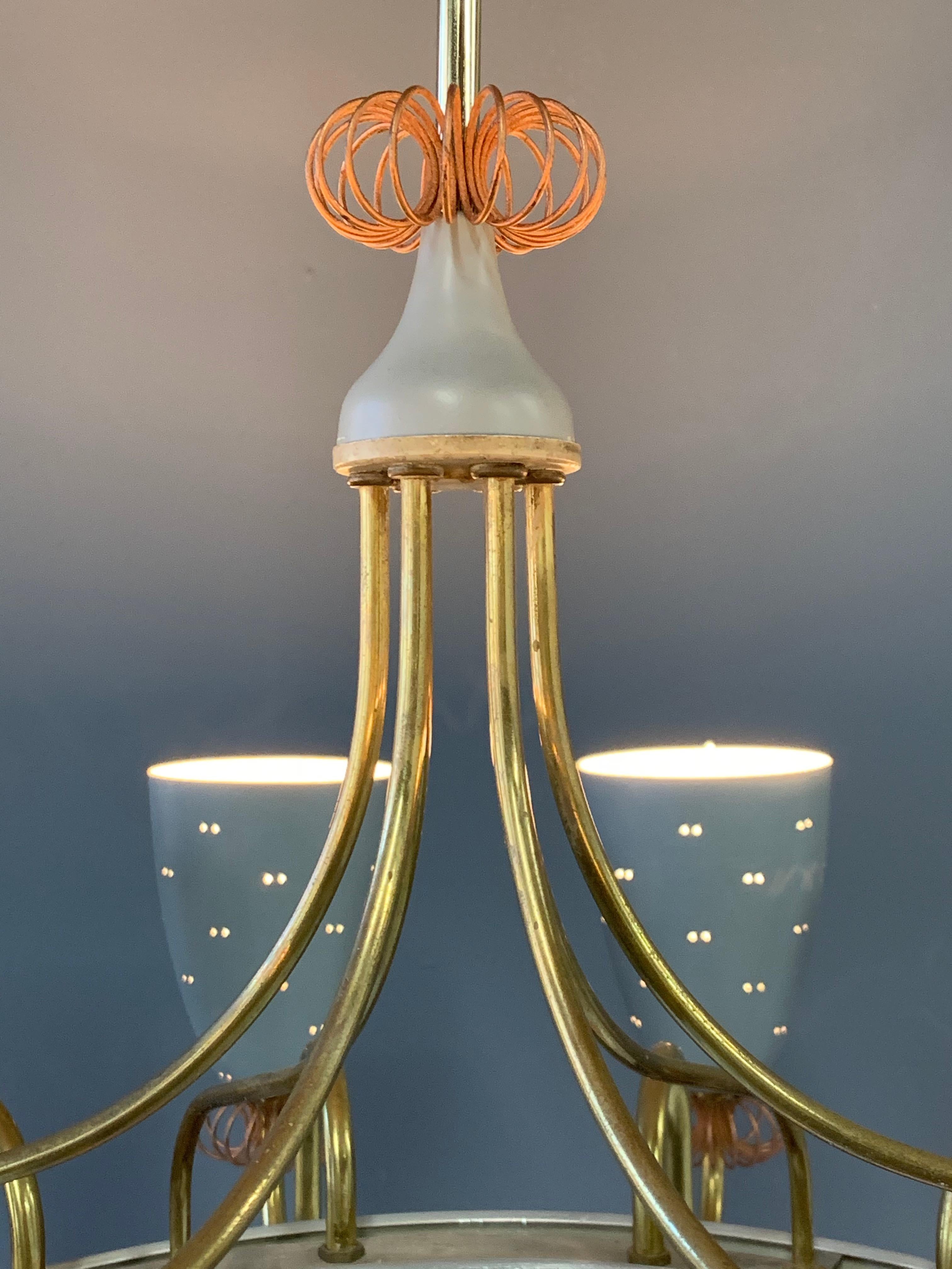 Mid-Century Modern Paavo Tynell Impressive 12-Light Chandelier for Lightolier