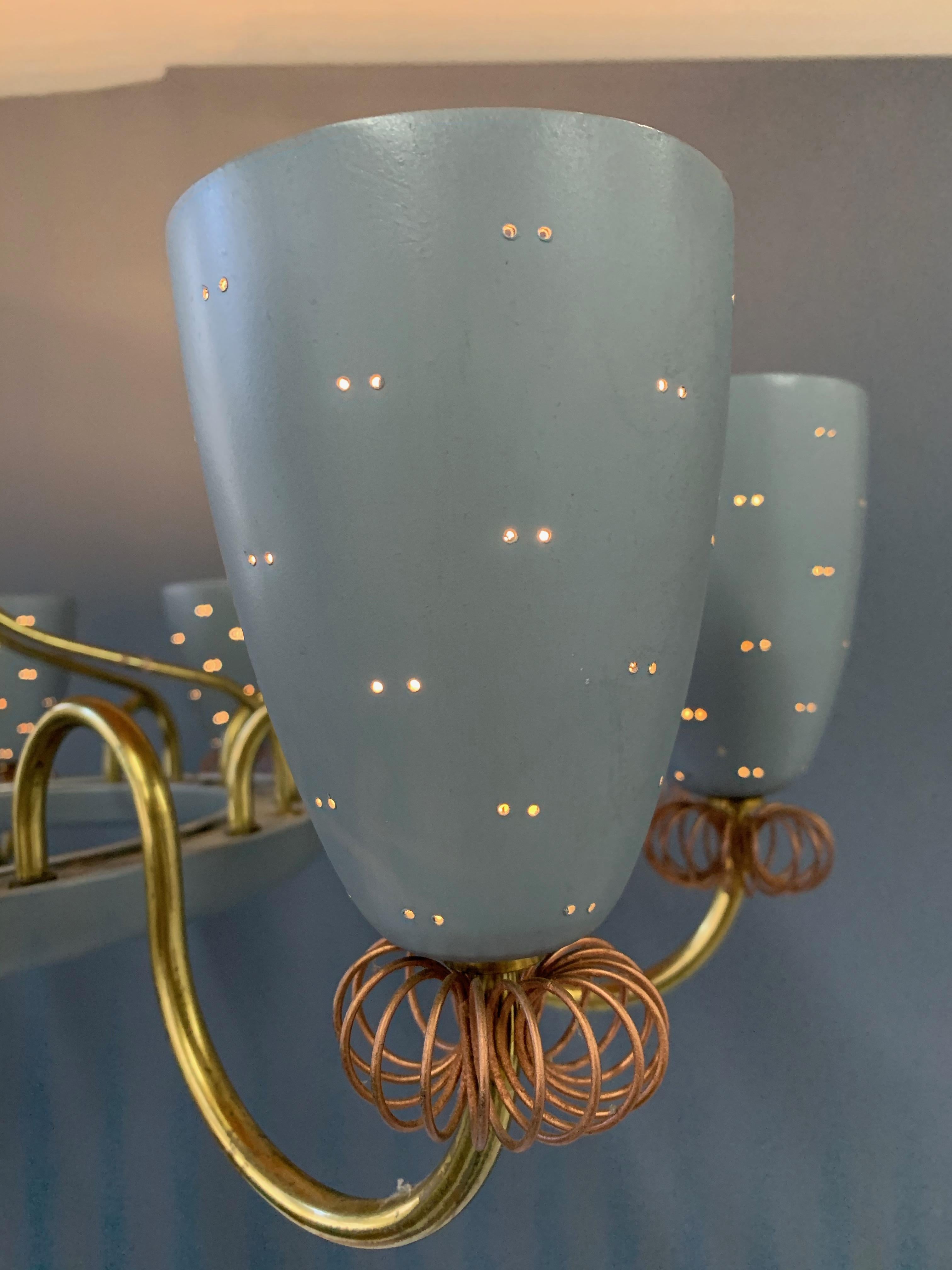 Paavo Tynell Impressive 12-Light Chandelier for Lightolier In Good Condition In Philadelphia, PA
