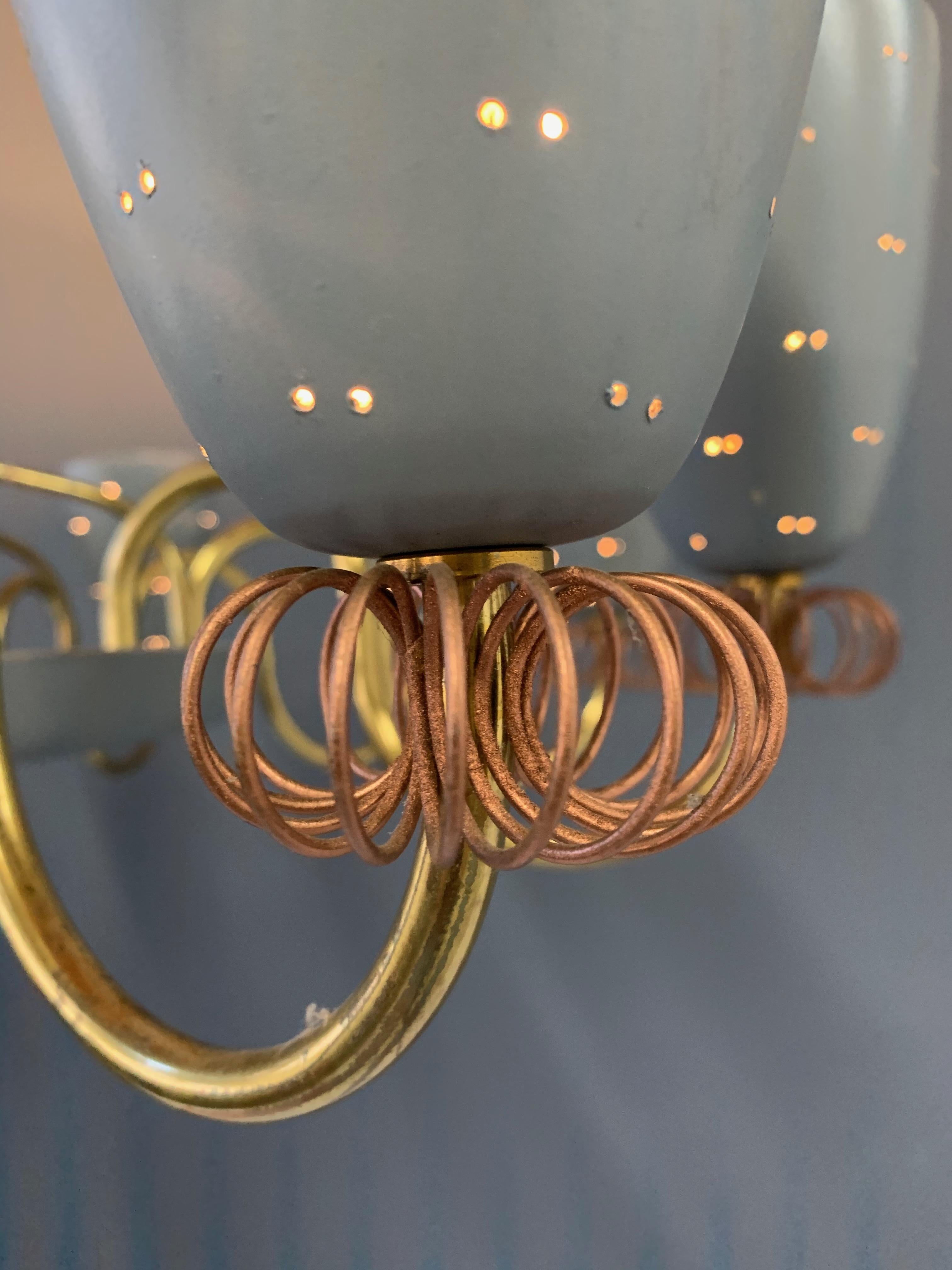 Brass Paavo Tynell Impressive 12-Light Chandelier for Lightolier