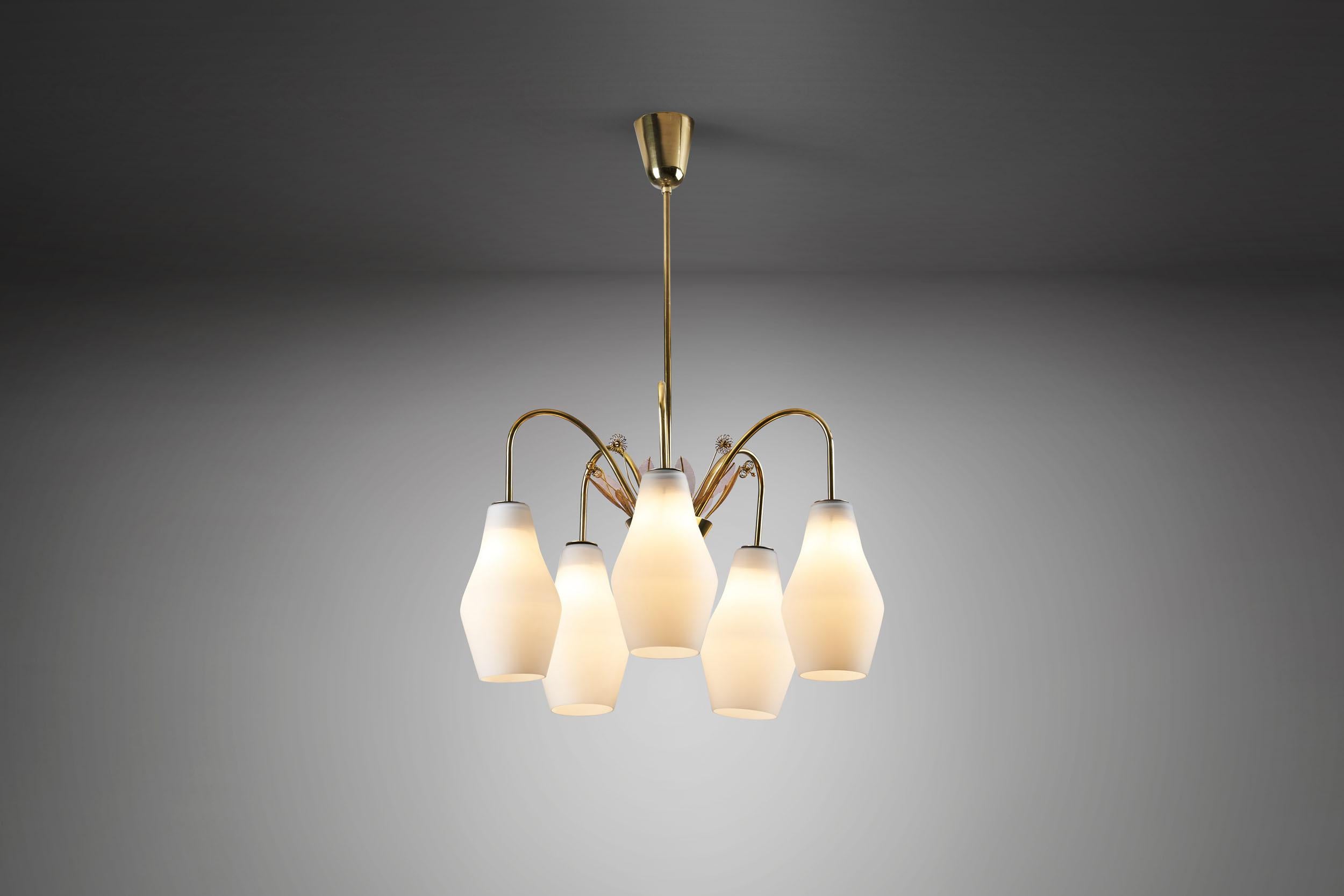 Finnish Paavo Tynell “K1-9/5” Ceiling Lamp for Idman Oy, Finland, 1950s For Sale