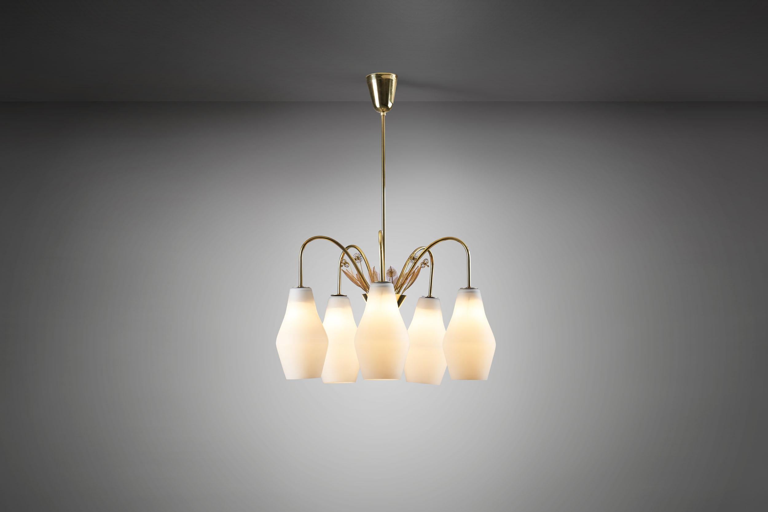 Mid-20th Century Paavo Tynell “K1-9/5” Ceiling Lamp for Idman Oy, Finland, 1950s For Sale