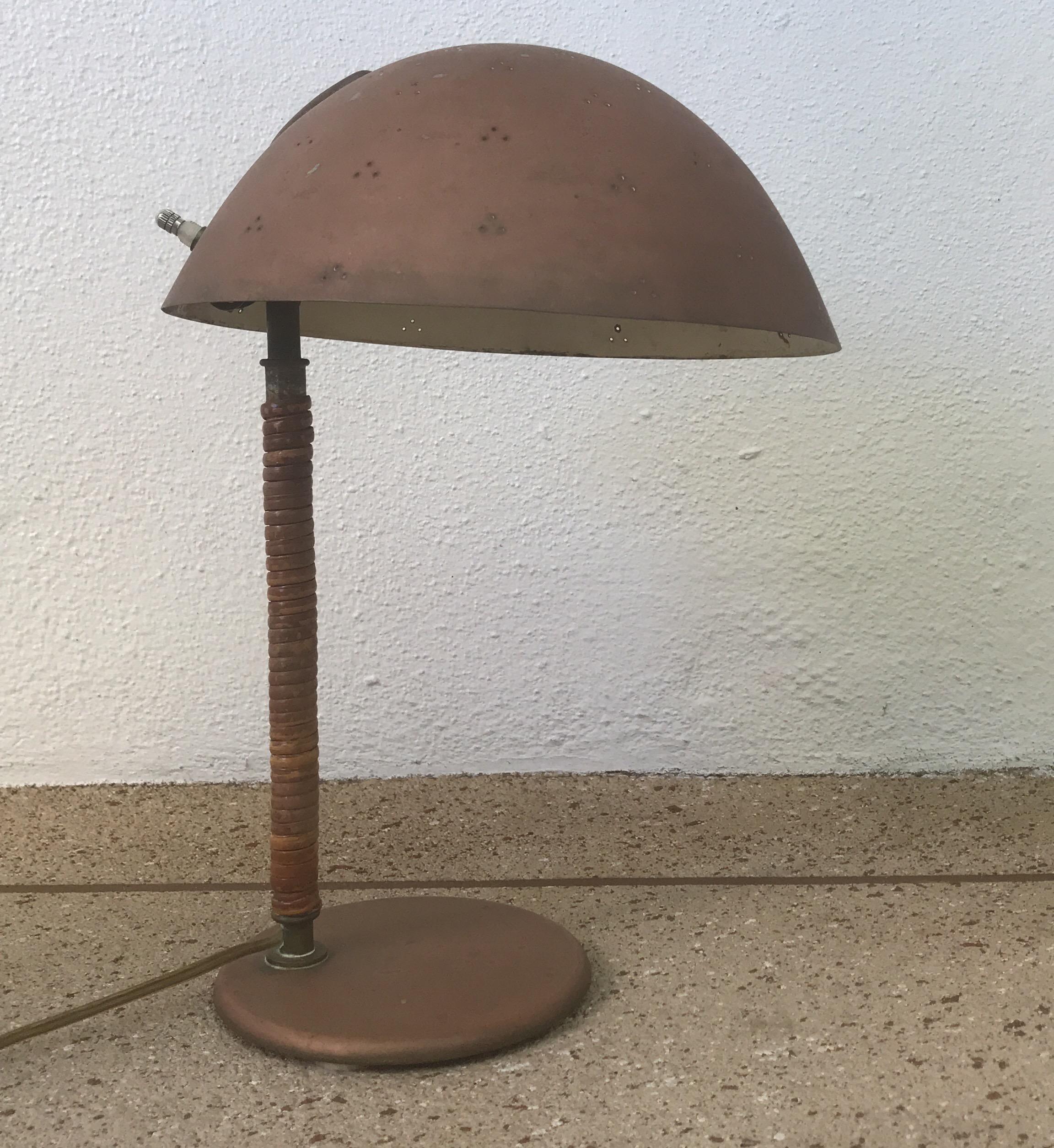 Mid-Century Modern Paavo Tynell “Kypärä” Table Lamp by Taito