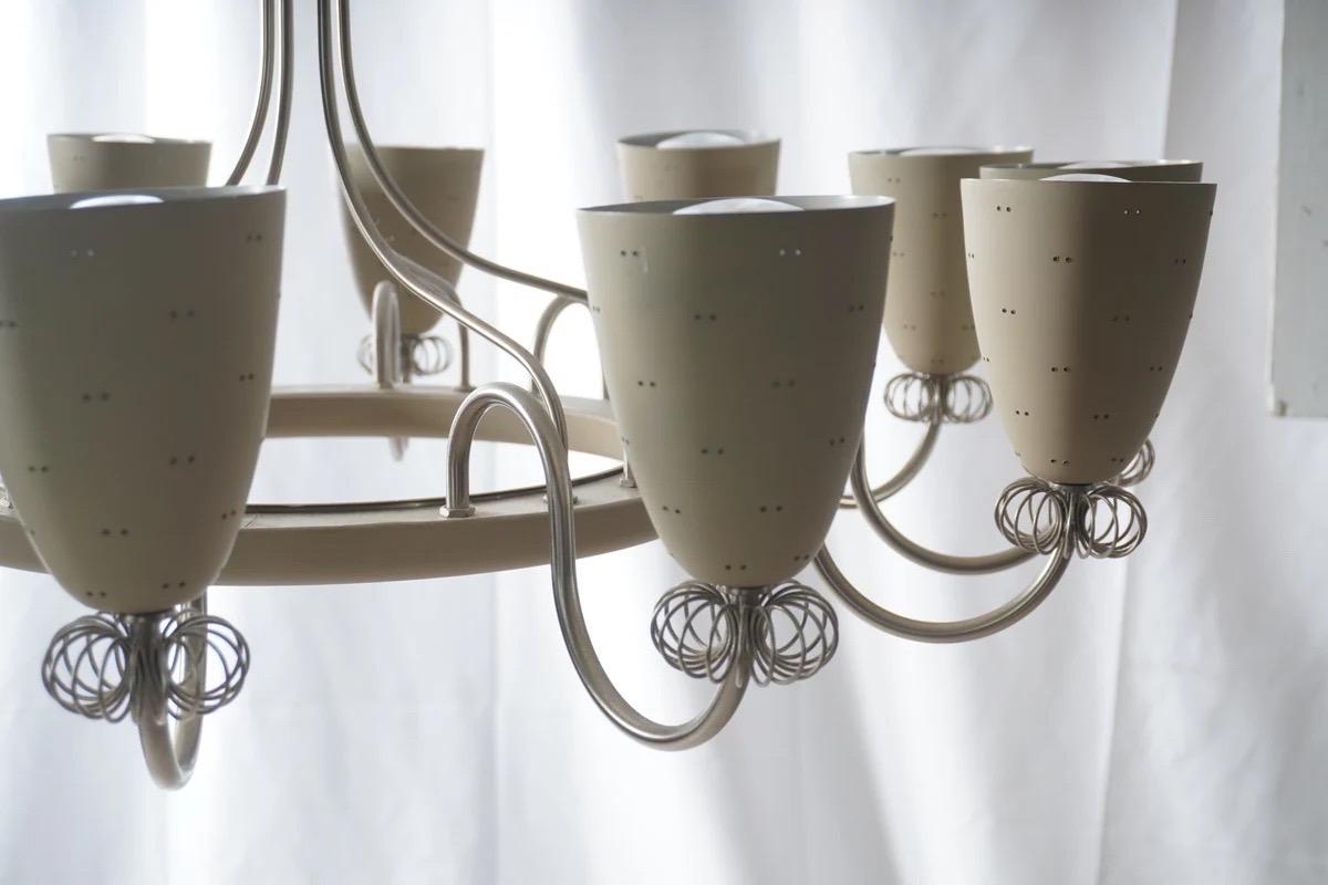 Paavo Tynell Lightolier 10-Arm-Kronleuchter im Angebot 1
