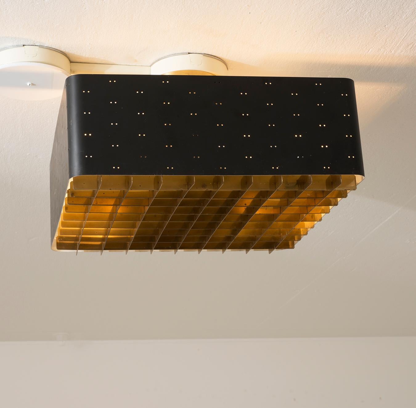 Mid-20th Century Paavo Tynell Model # 9068 Ceiling Lamp in Black, Finland, 1960s