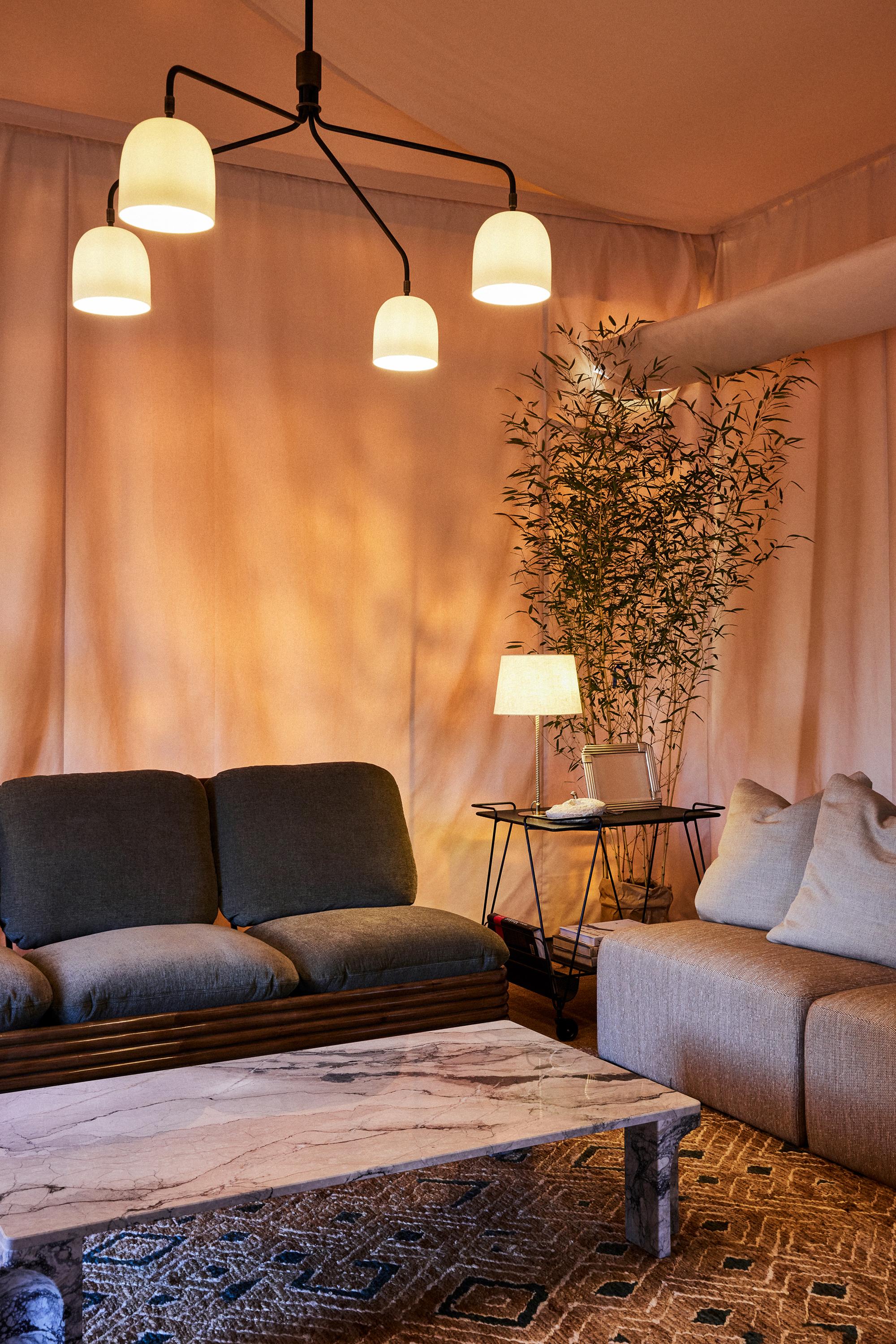Paavo Tynell Model '9205' Bamboo and Brass Table Lamp for GUBI For Sale 7