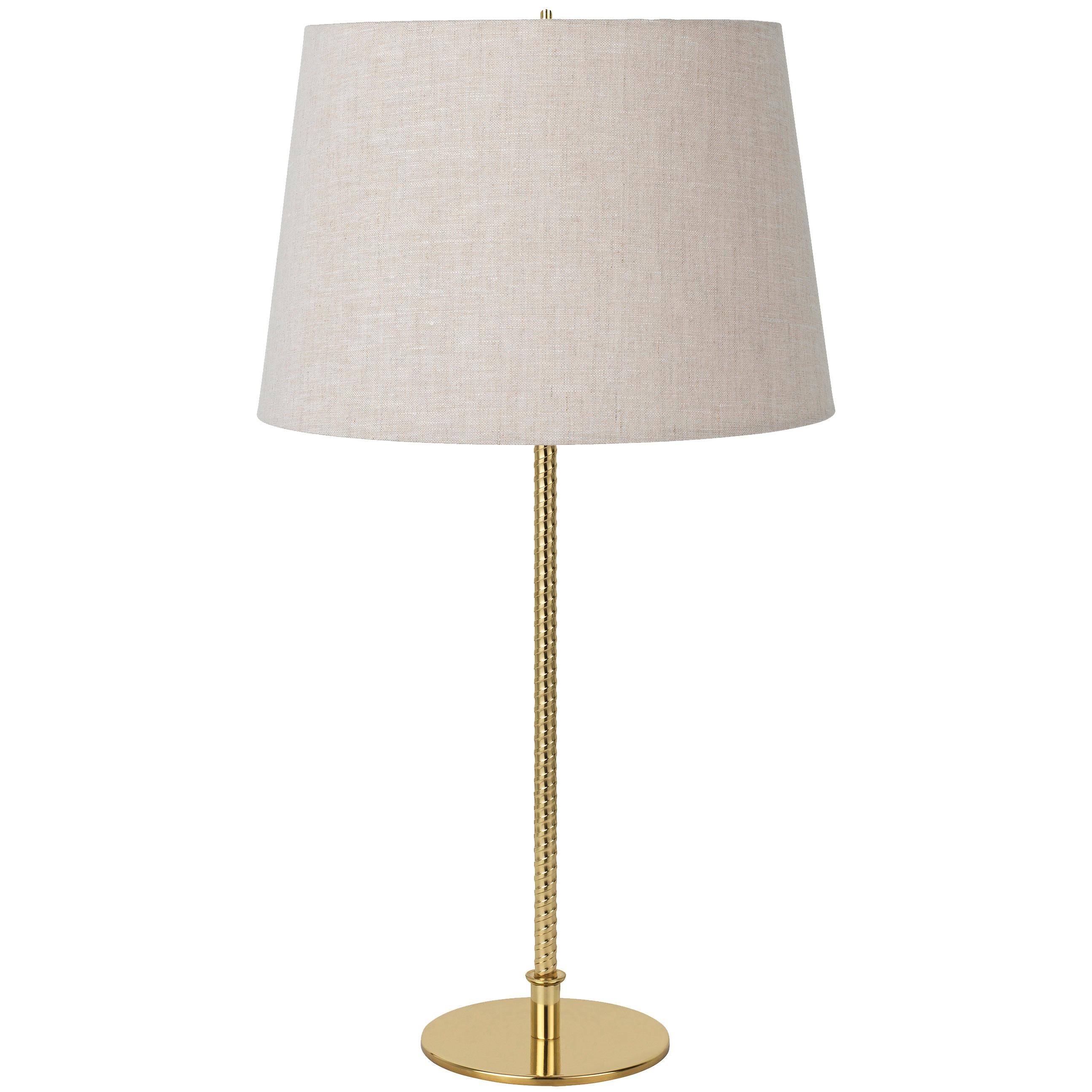 Paavo Tynell Model 9205 Canvas and Brass Table Lamp for GUBI  For Sale 1
