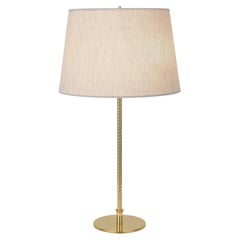 Paavo Tynell Model 9205 Canvas and Brass Table Lamp for GUBI 