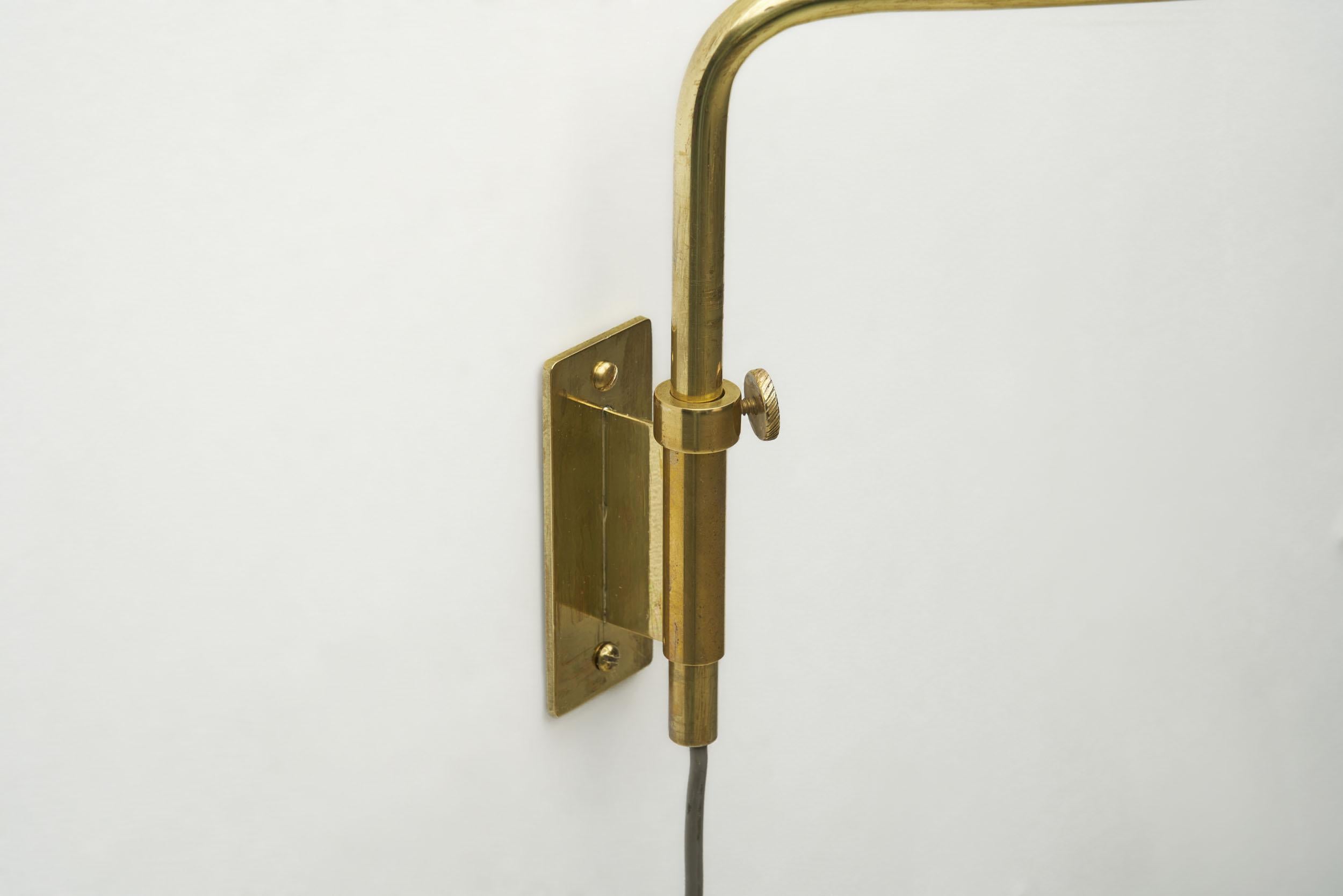 Paavo Tynell Model “9414” Brass Wall Light for Taito Oy, Finland, 1950s 2