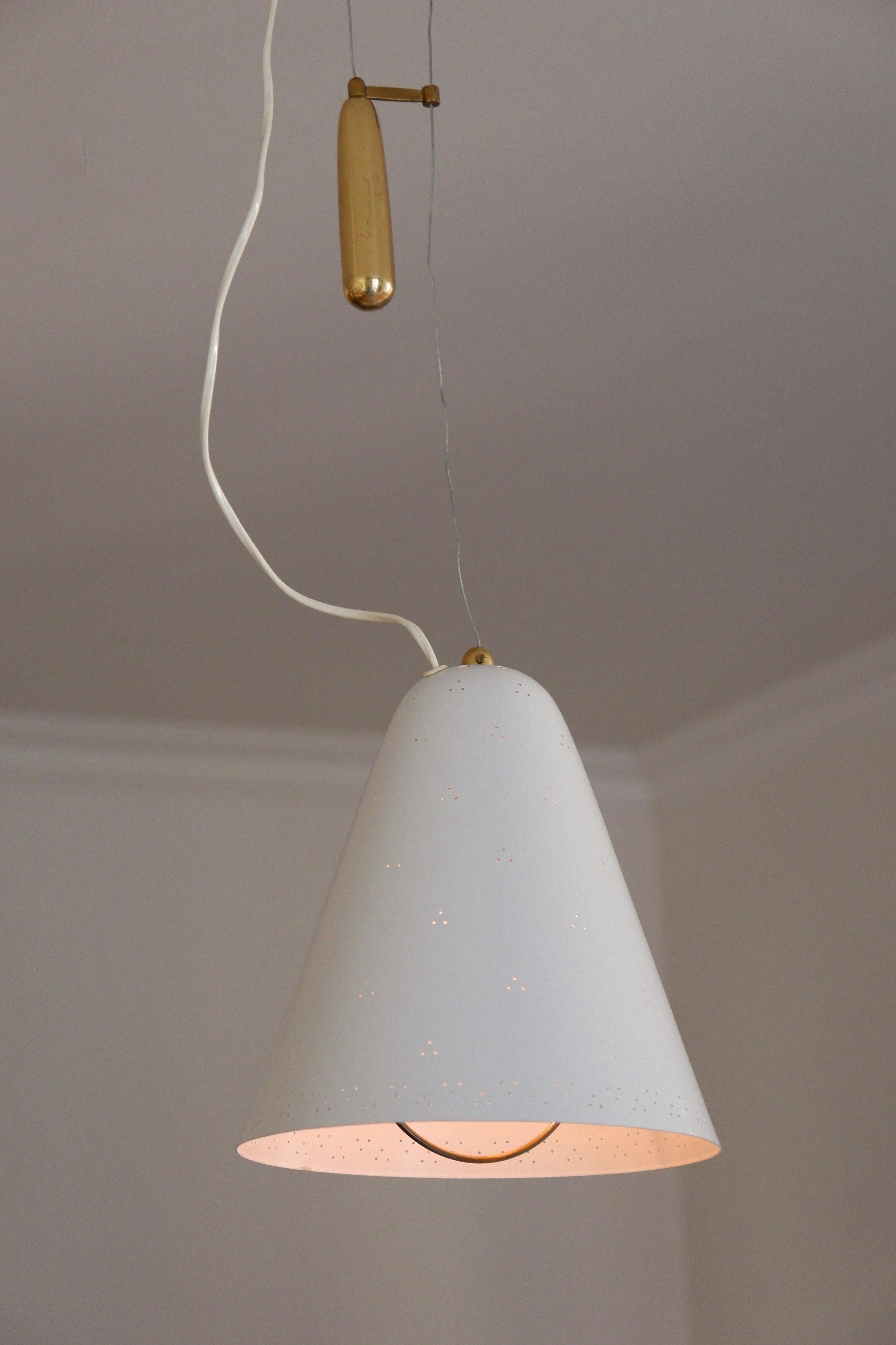 Brass Paavo Tynell, Model A1942, Counter Weight Lamp for Idman circa 1960 For Sale