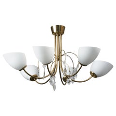 Paavo Tynell Model K1-12 Chandelier for Idman, 1950s