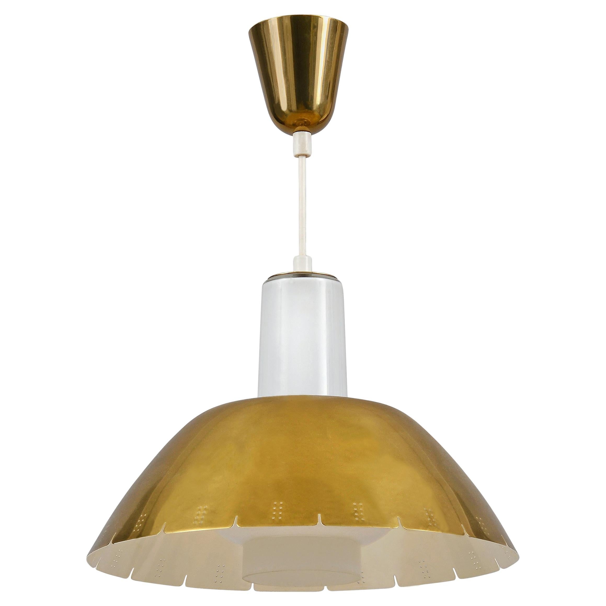 Paavo Tynell Model K2-20 Brass Pendant Ceiling Lamp Produced by Idman Oy