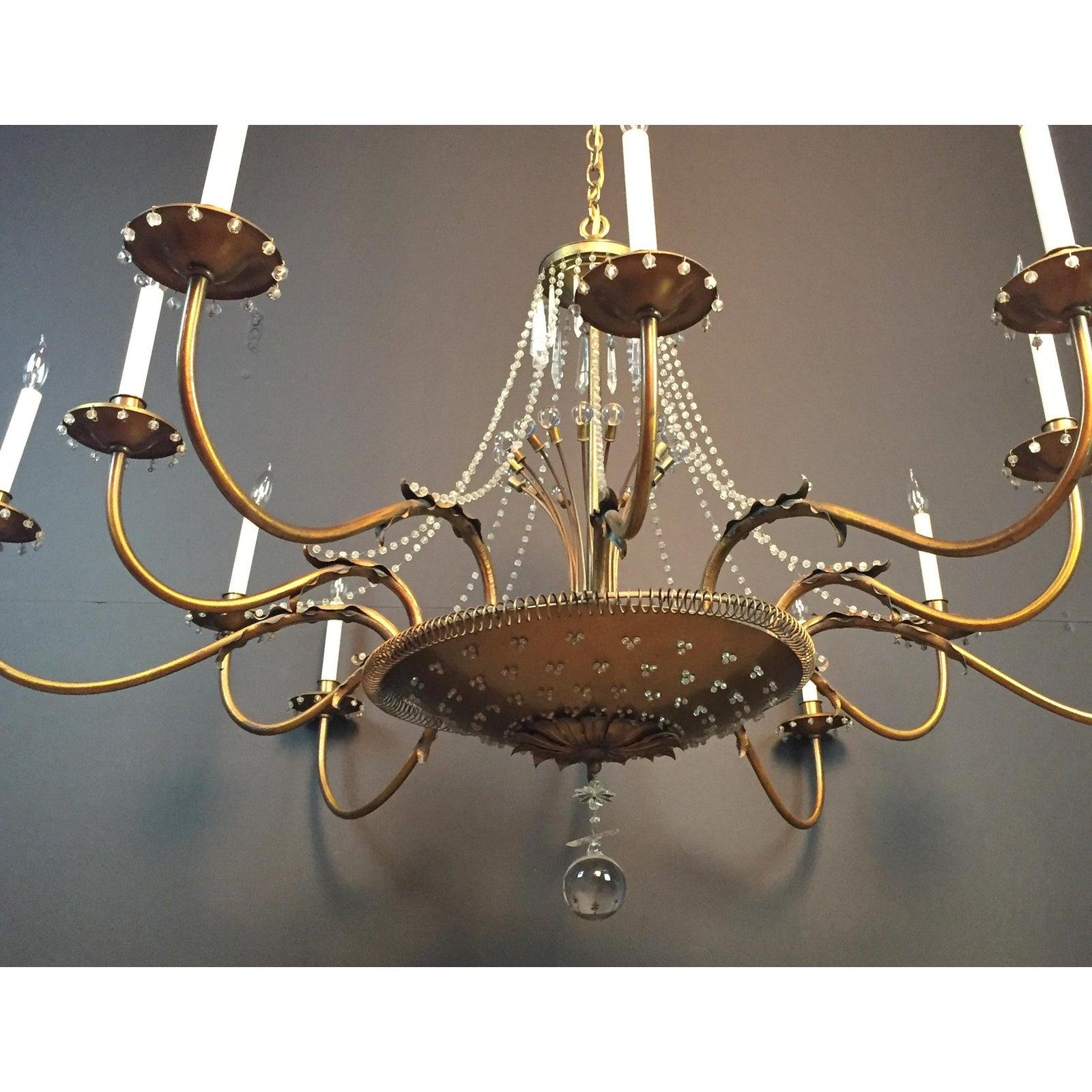 Paavo Tynell Monumental Mid-Century Modern Chandelier In Good Condition In Norwood, NJ