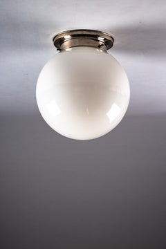 Paavo Tynell, Opaline Glass Sphere Flush Mount