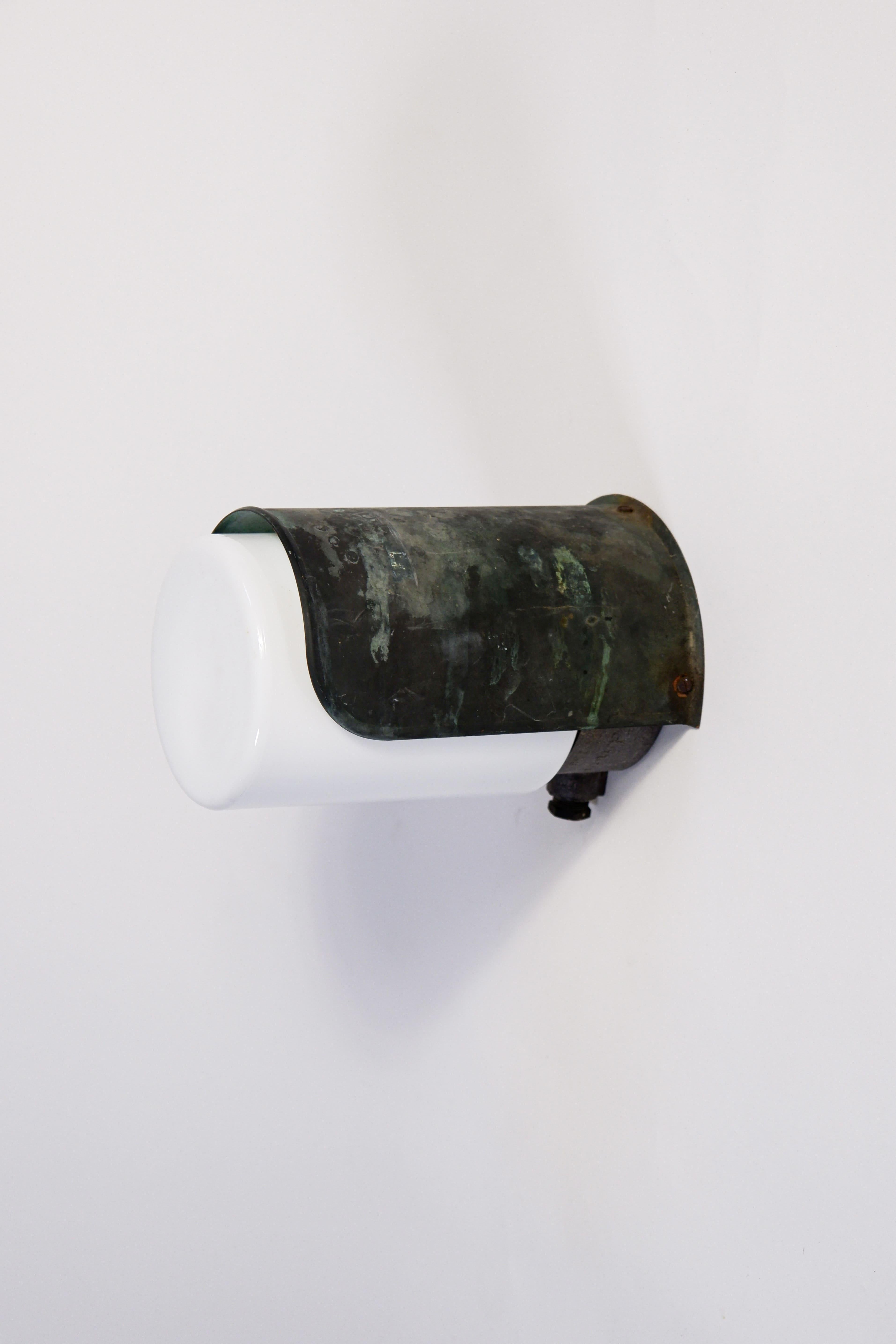 Finnish Paavo Tynell Outside Copper Wall Lamp Model 7307 for Idman, circa 1950 For Sale