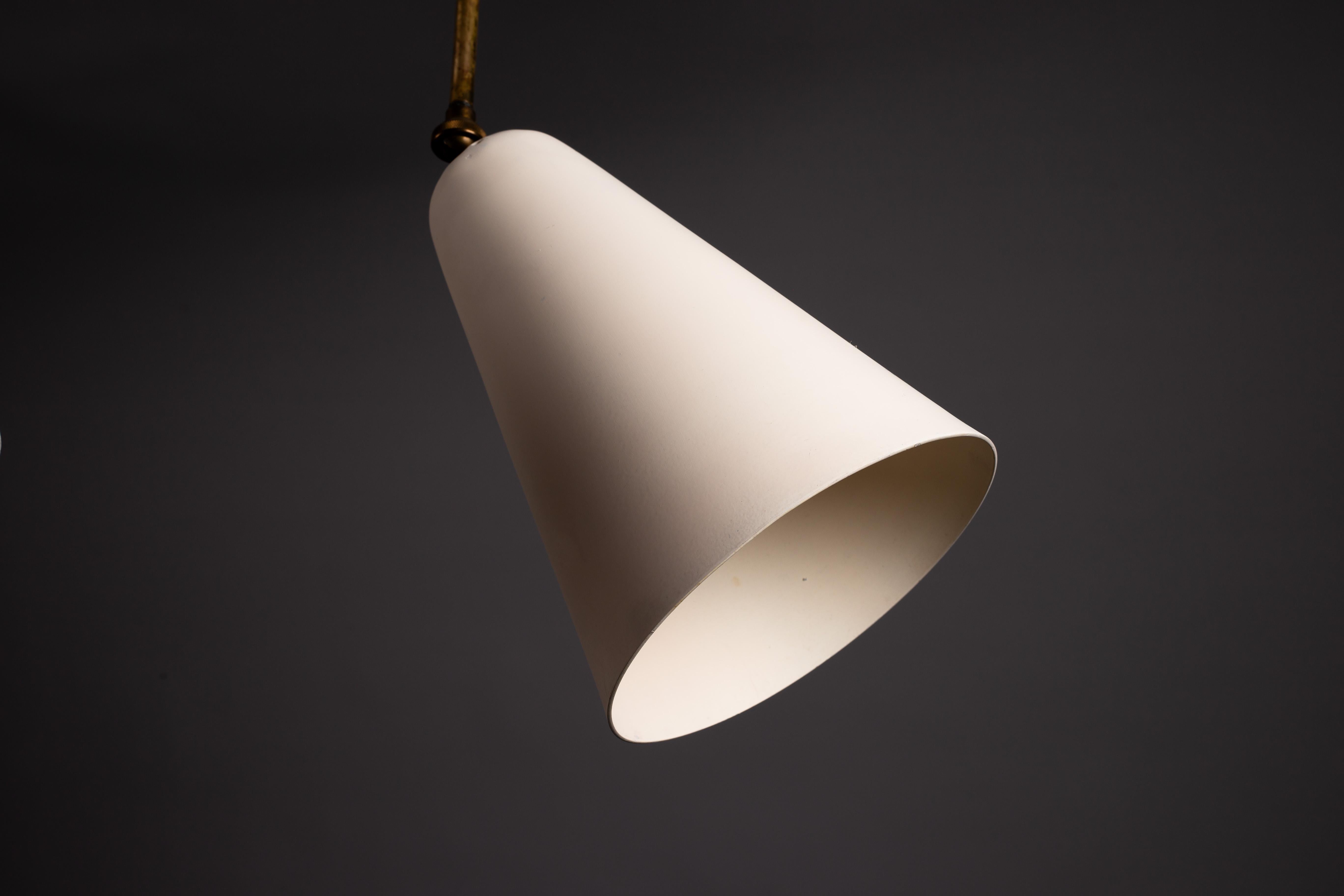 Paavo Tynell, pair of 1950s ceiling/wall lamps, Idman Oy en vente 9