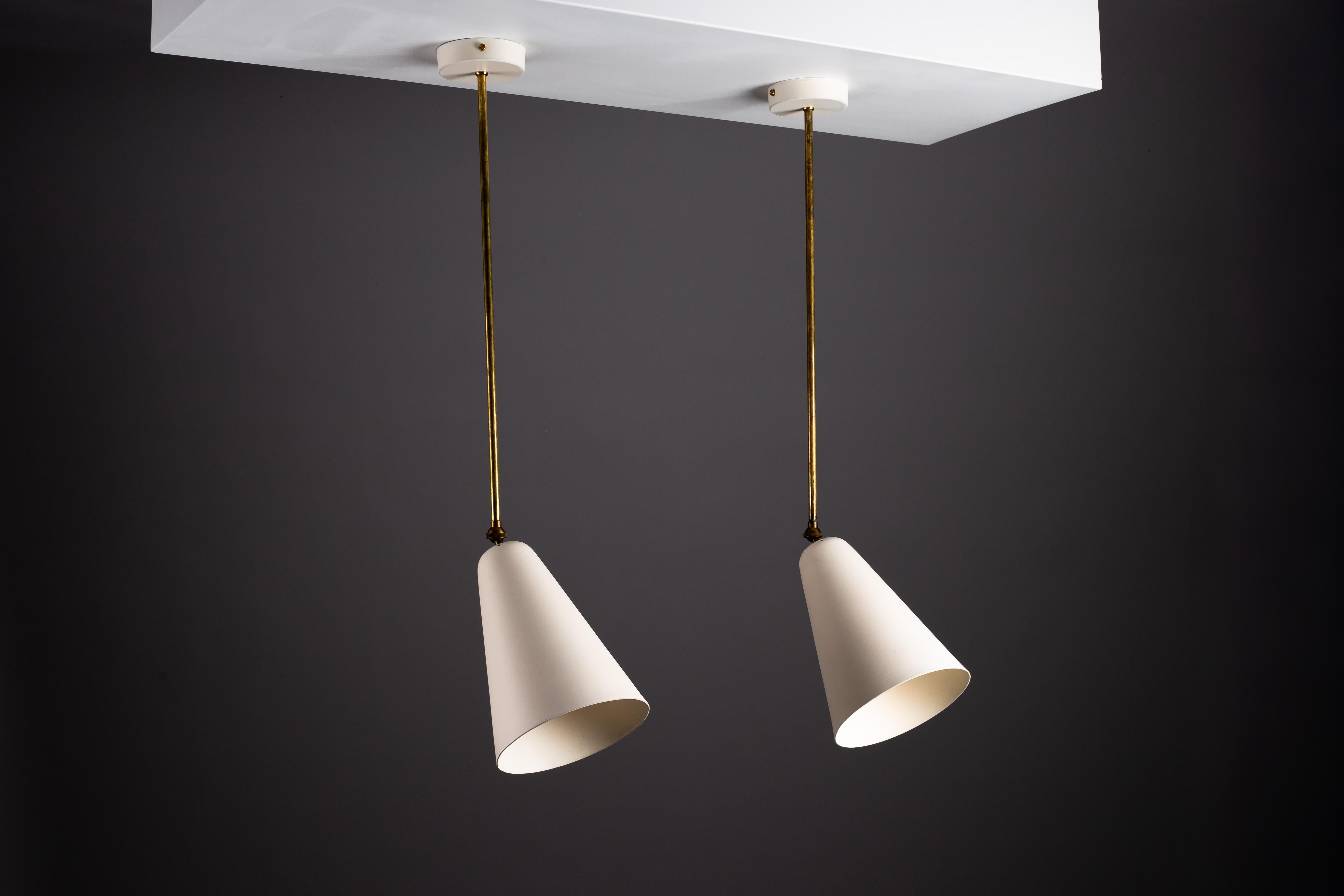 Paavo Tynell, pair of 1950s ceiling/wall lamps, Idman Oy Bon état - En vente à Turku, Varsinais-Suomi