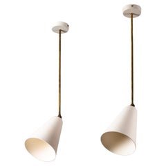Paavo Tynell, pair of 1950s ceiling/wall lamps, Idman Oy