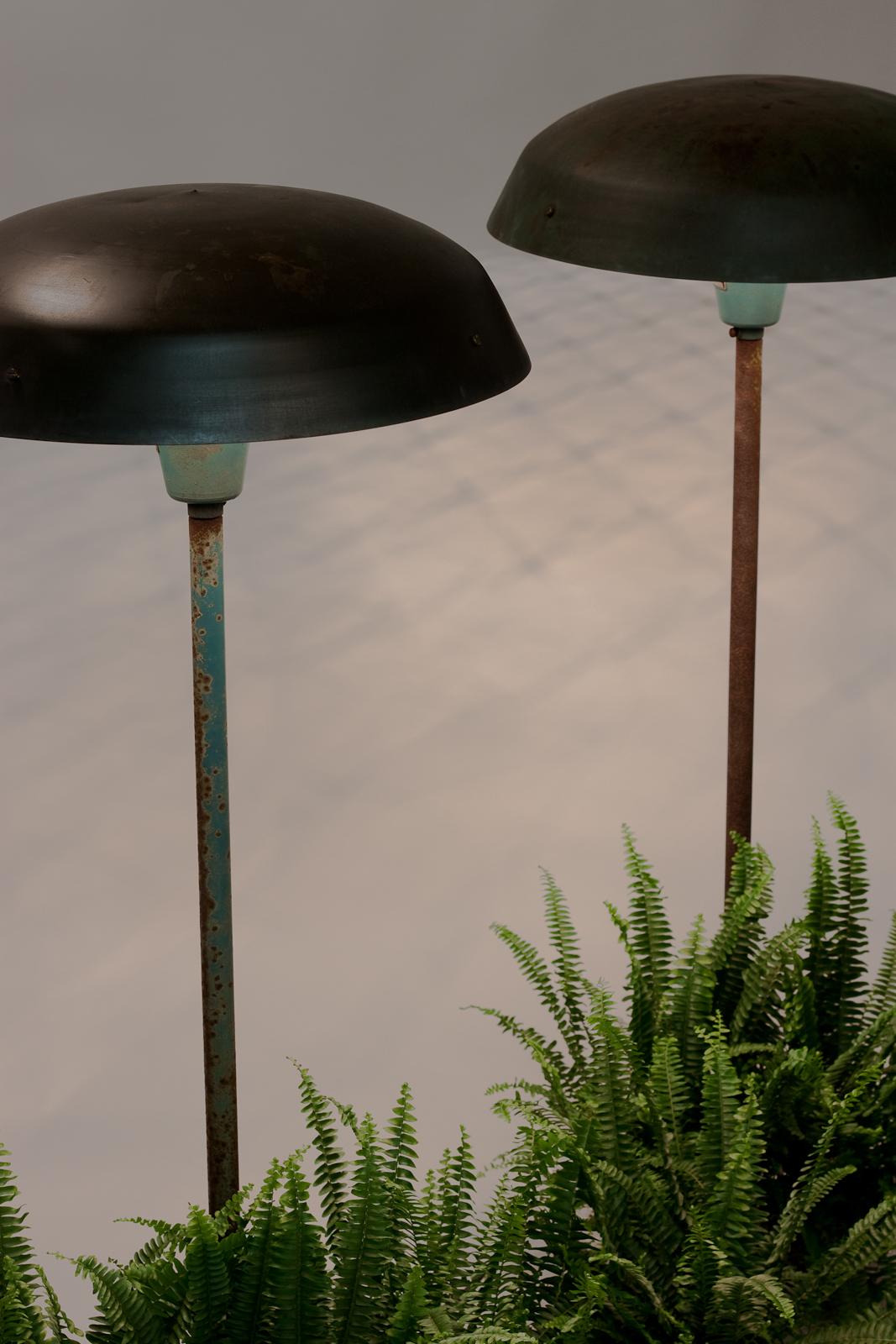 Paavo Tynell, pair of 1950's garden lights for Idman Oy For Sale 5