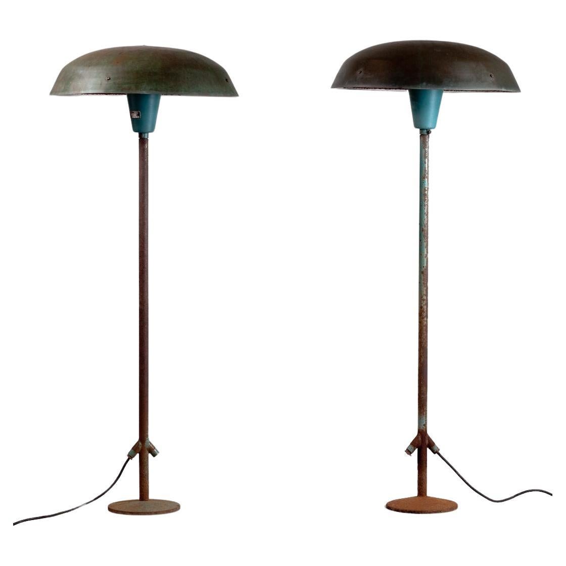 Paavo Tynell, pair of 1950's garden lights for Idman Oy