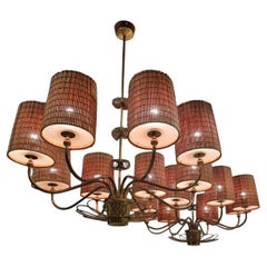 Paavo Tynell Pair of Commissioned Chandeliers, 1950s
