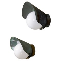Paavo Tynell, coppia di lampade da parete in rame, Model 7309, Taito Oy, circa 1940