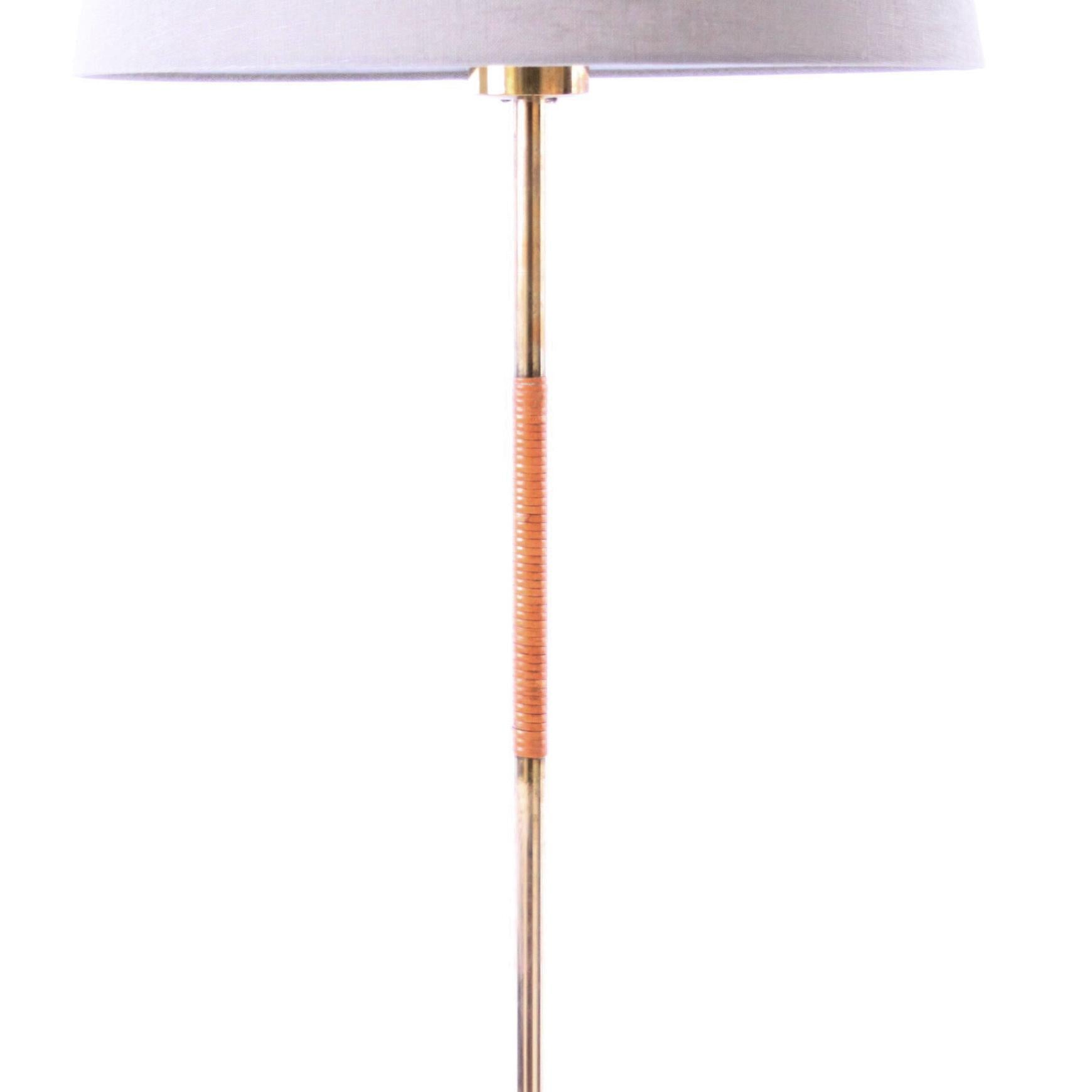 Polished Paavo Tynell, Pair of Floor Lamps, Idman 1950s