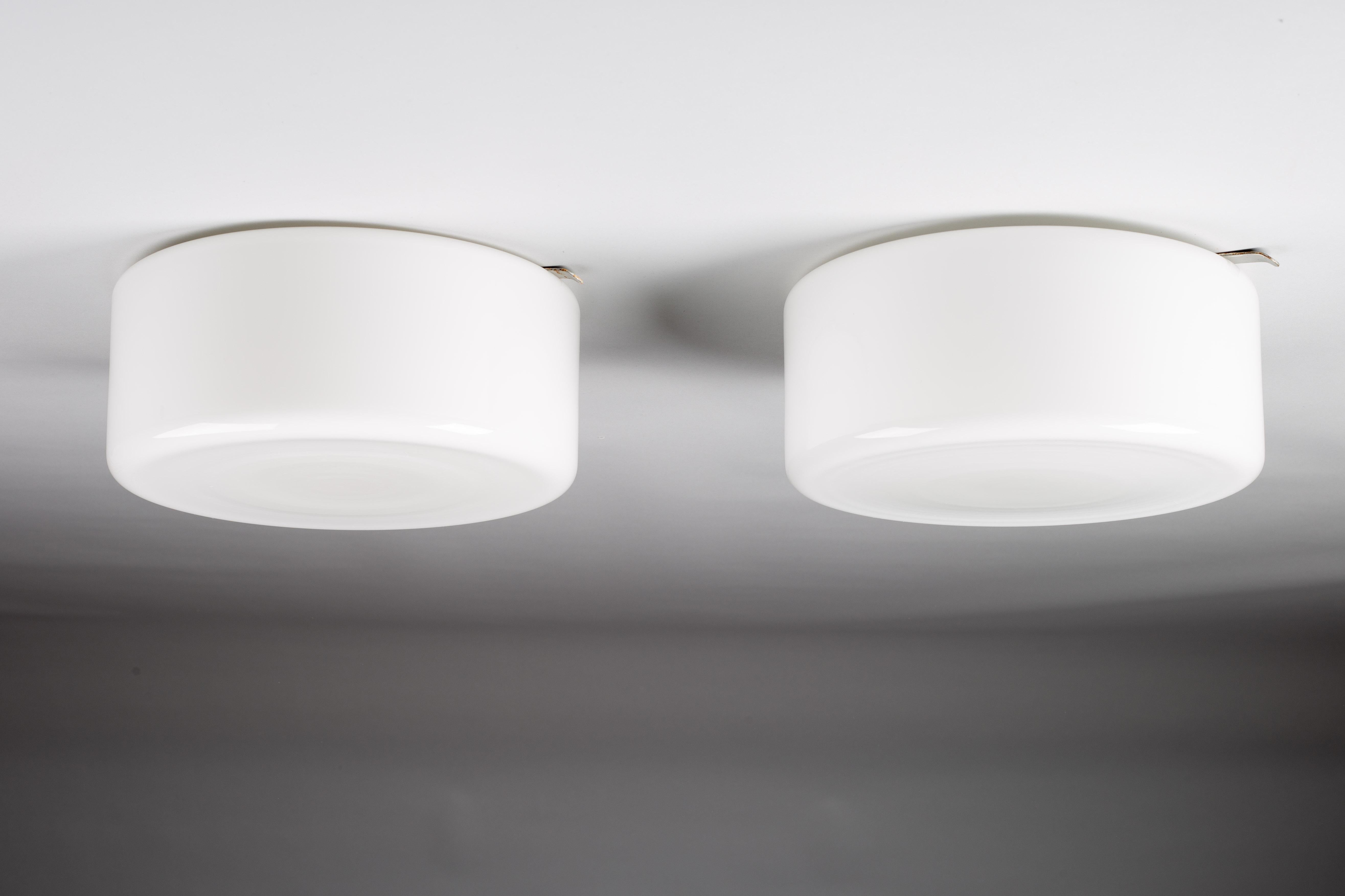 Paavo Tynell, pair of flush mounts (∅30 cm), Idman Oy For Sale 1