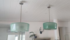 Paavo Tynell Pair of Green Unique Ceiling Lamps