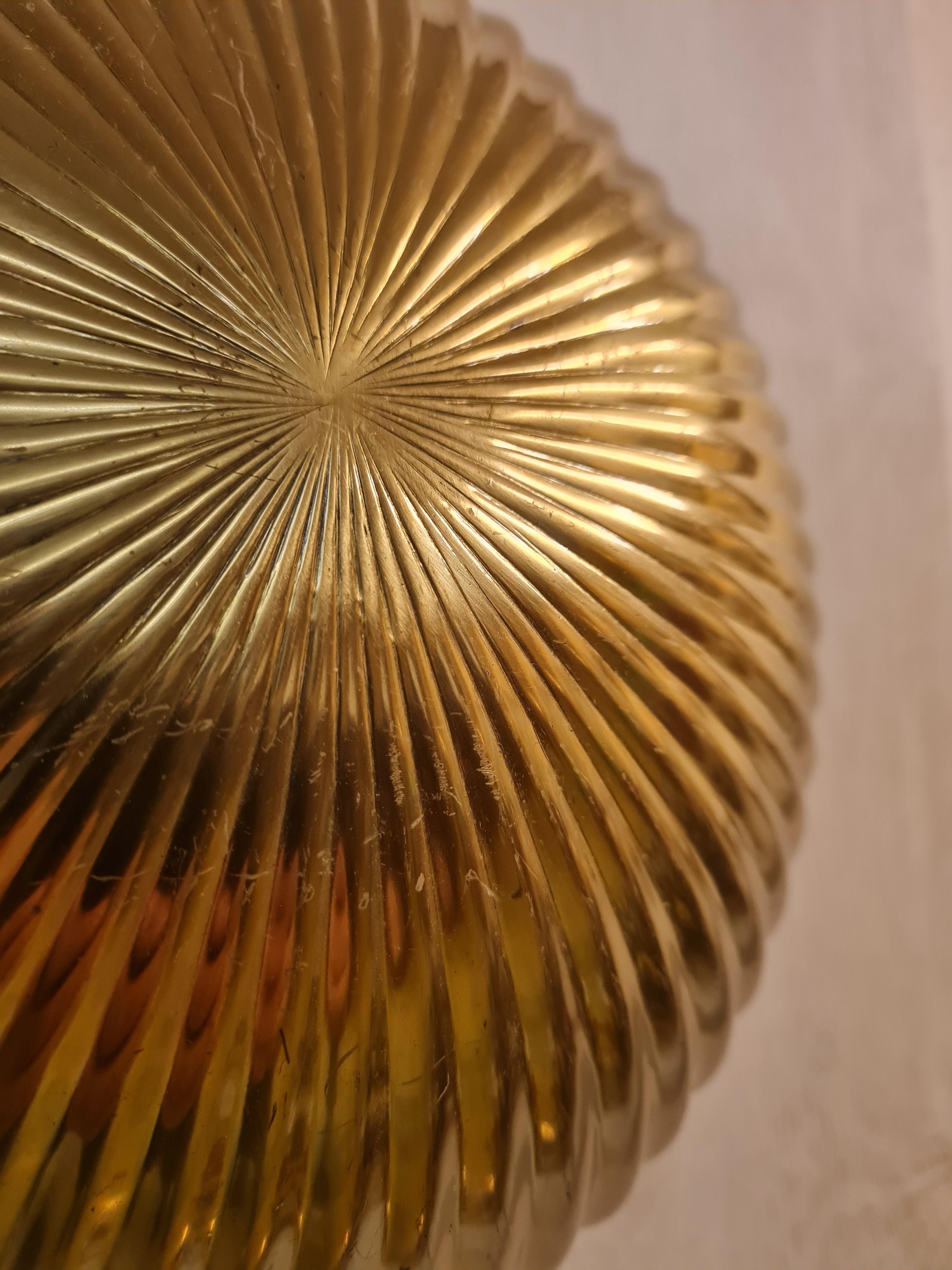 Paavo Tynell Pair of Large Seashell Wall Scones in Full Brass, Taito 1950s in vendita 3