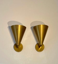 Paavo Tynell Pair of Model K8-11 Brass Wall Lamps for Taito, 1950s