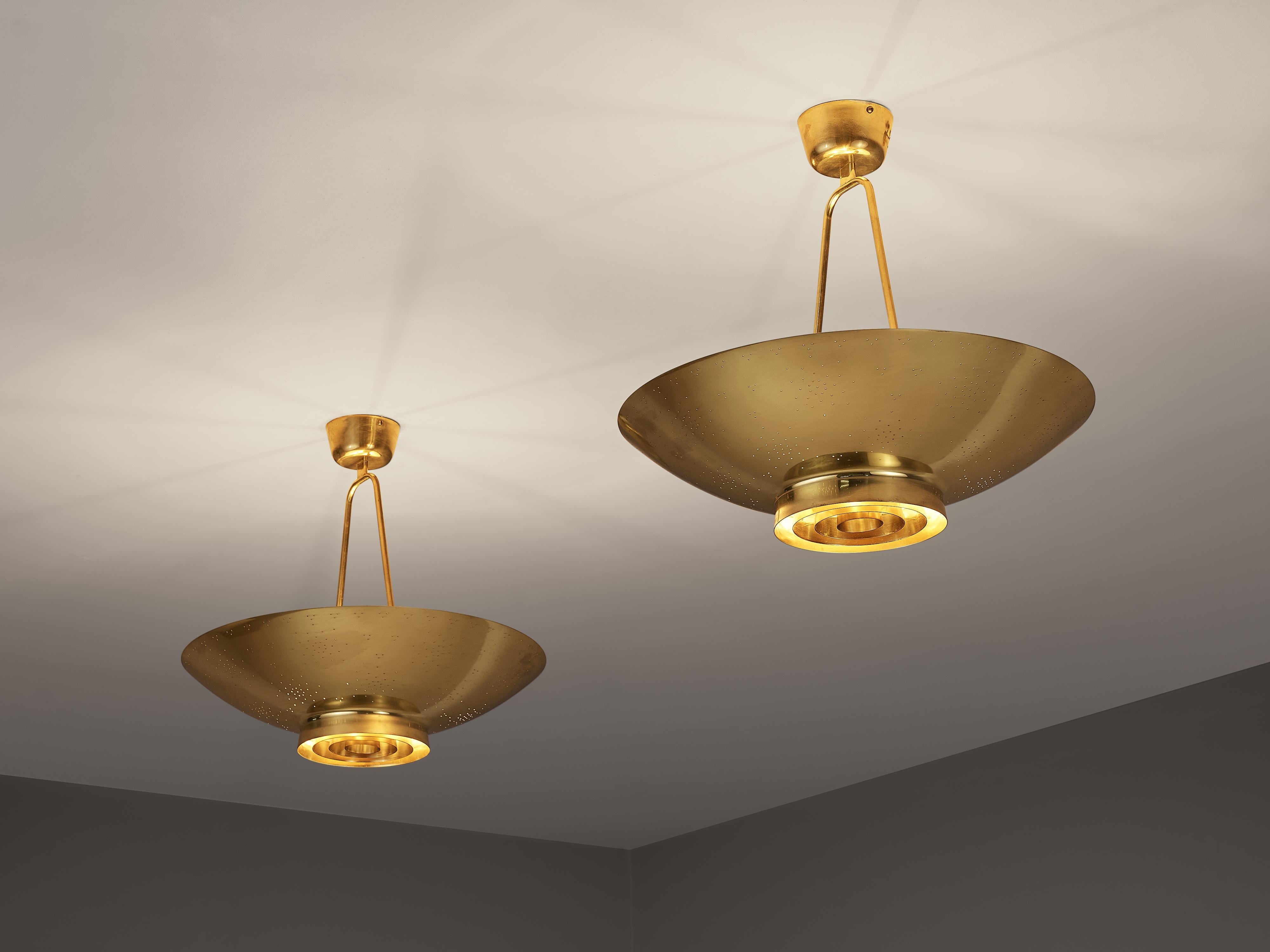 Paavo Tynell Pendant Lamps Model ‘9060’ in Brass 4