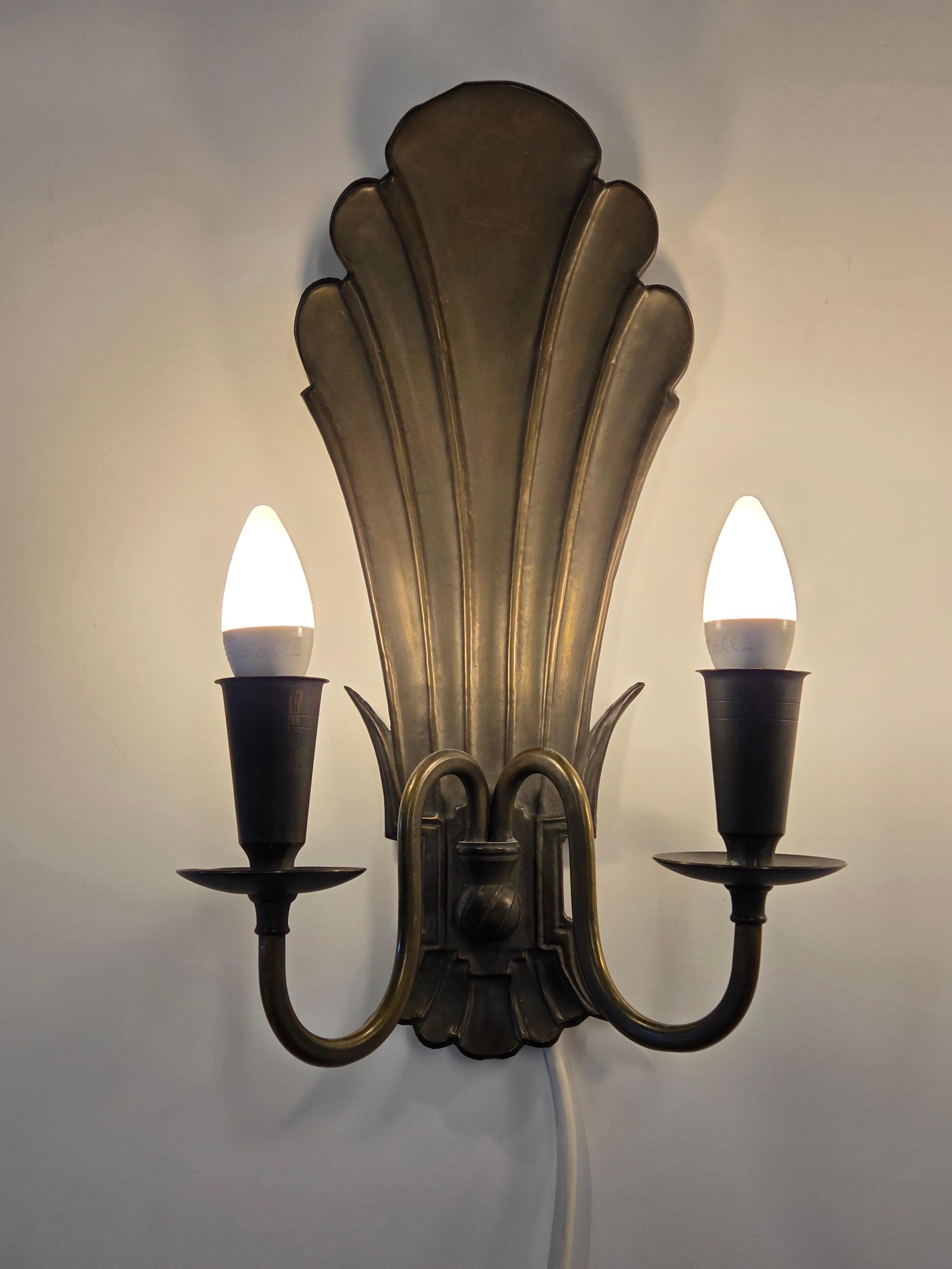Finnish Paavo Tynell Pair of Wall Lamps Model 7004 For Sale