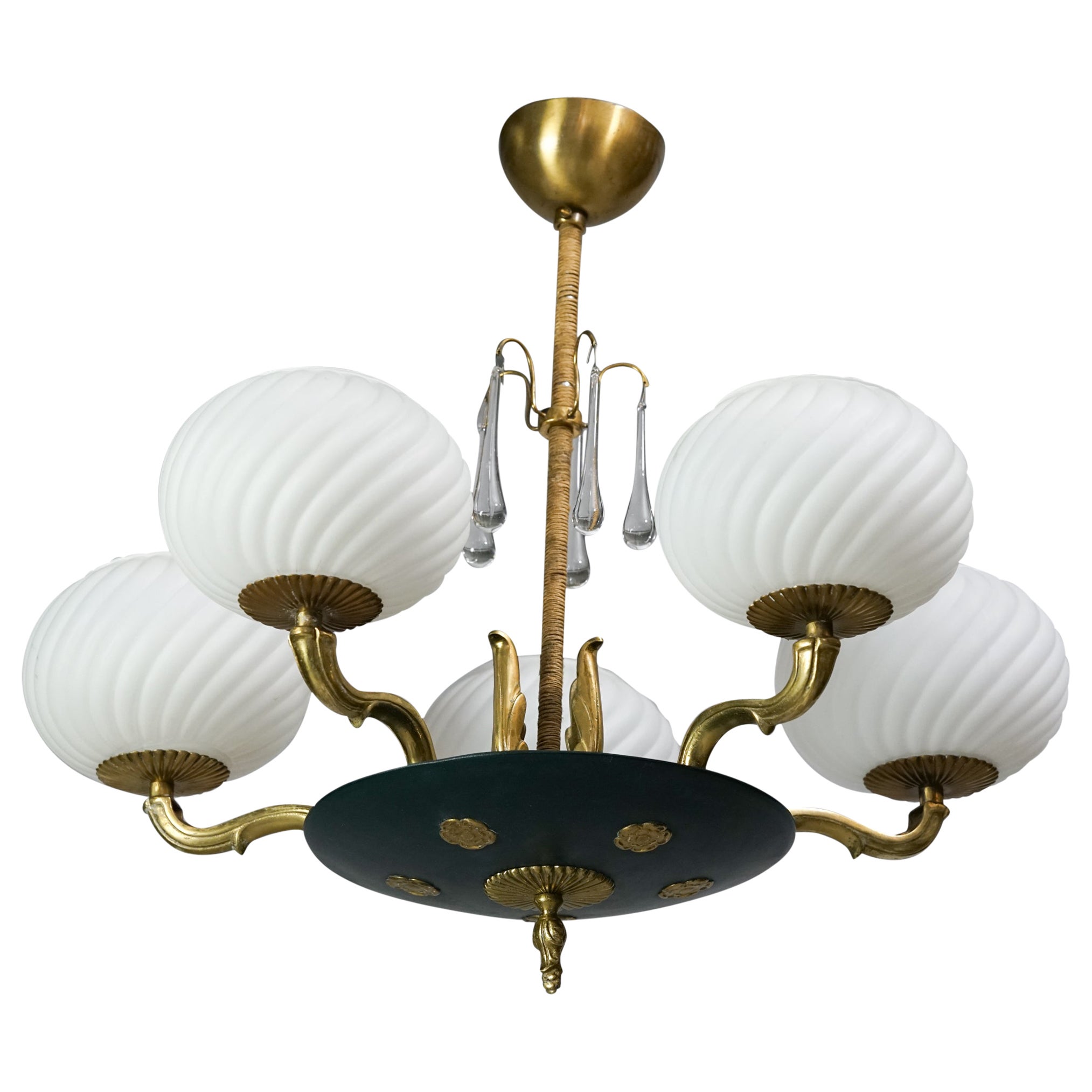 Lampe à suspension Paavo Tynell pour Taito Oy, années 1950
