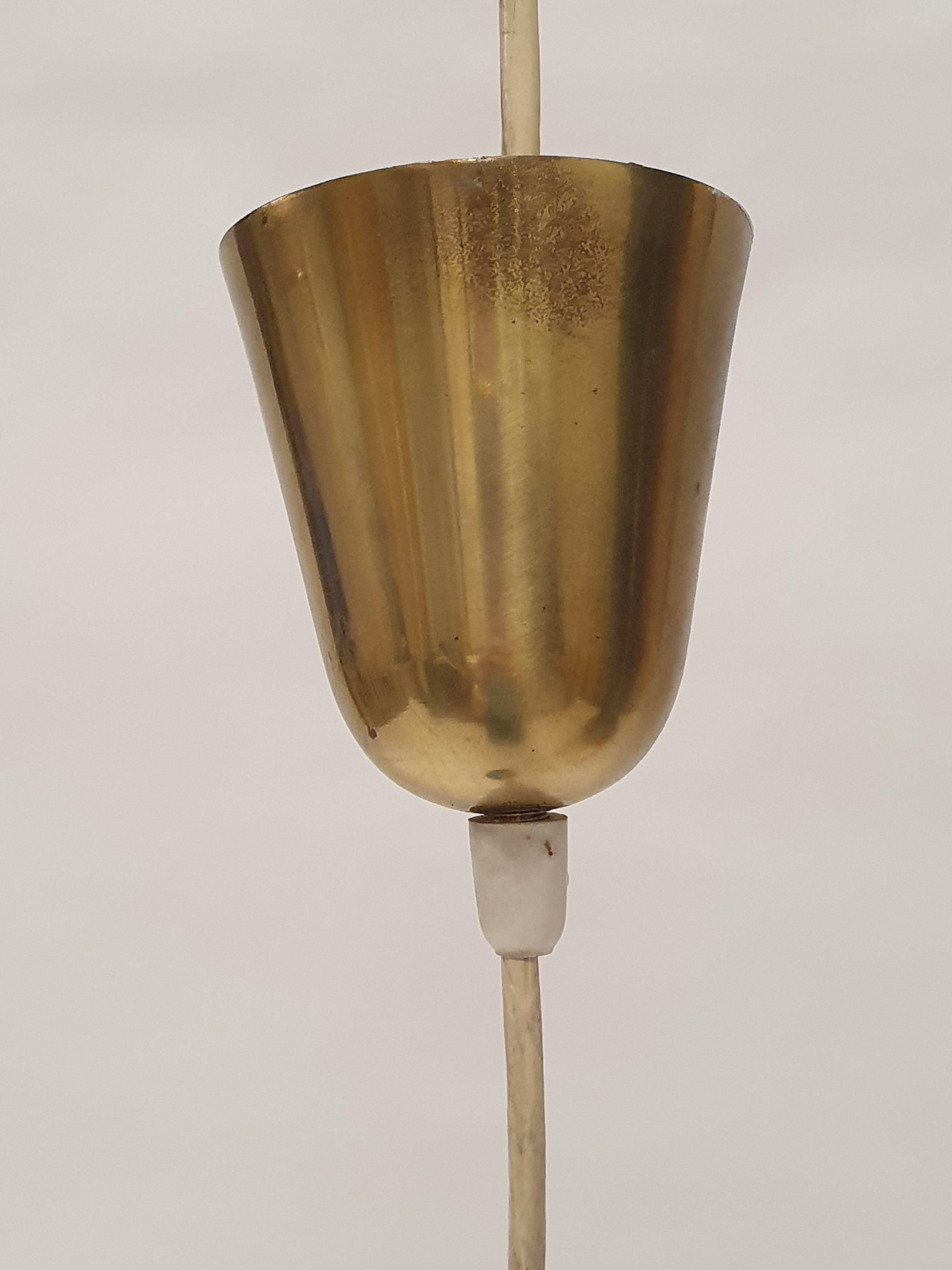 Metallo Lampada a sospensione Paavo Tynell Modello K2-49 di Taito Oy 1950s in vendita
