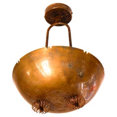 Paavo Tynell pendant light, brass circa 1950, TAITO.